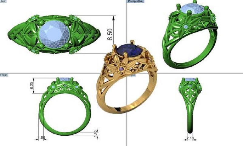Wax model jewelry creation