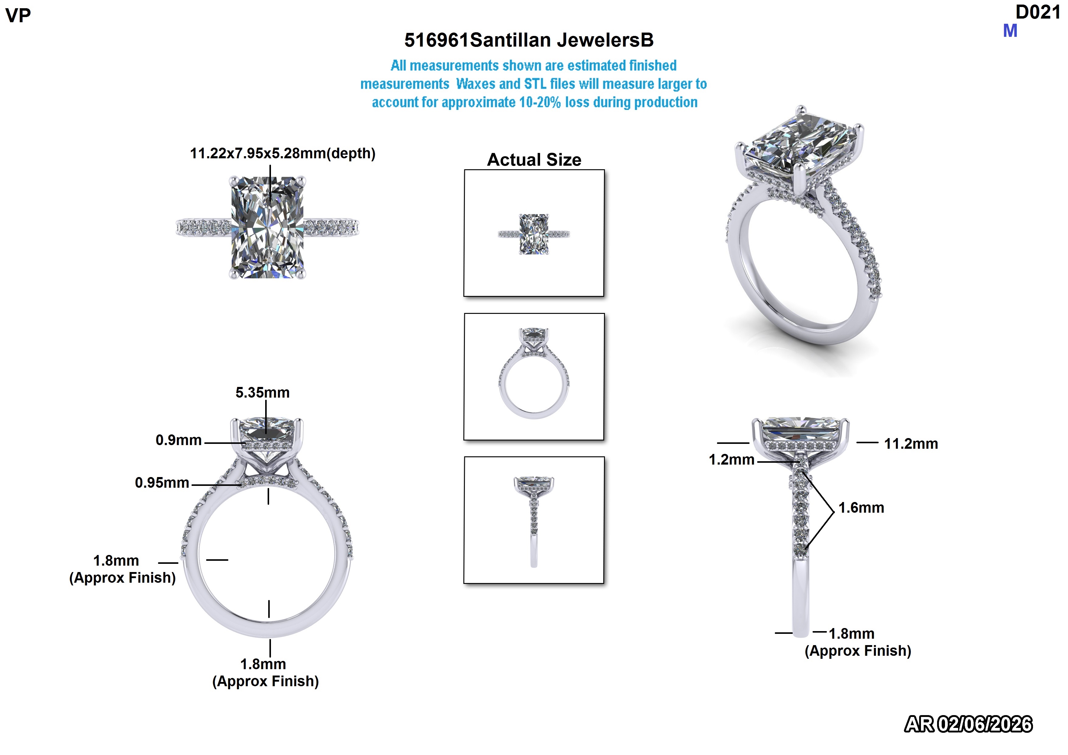 CAD jewelry design rendering