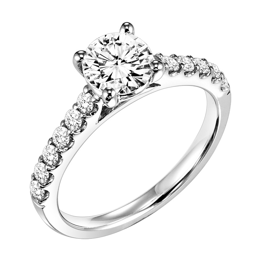 Pavé engagement ring setting