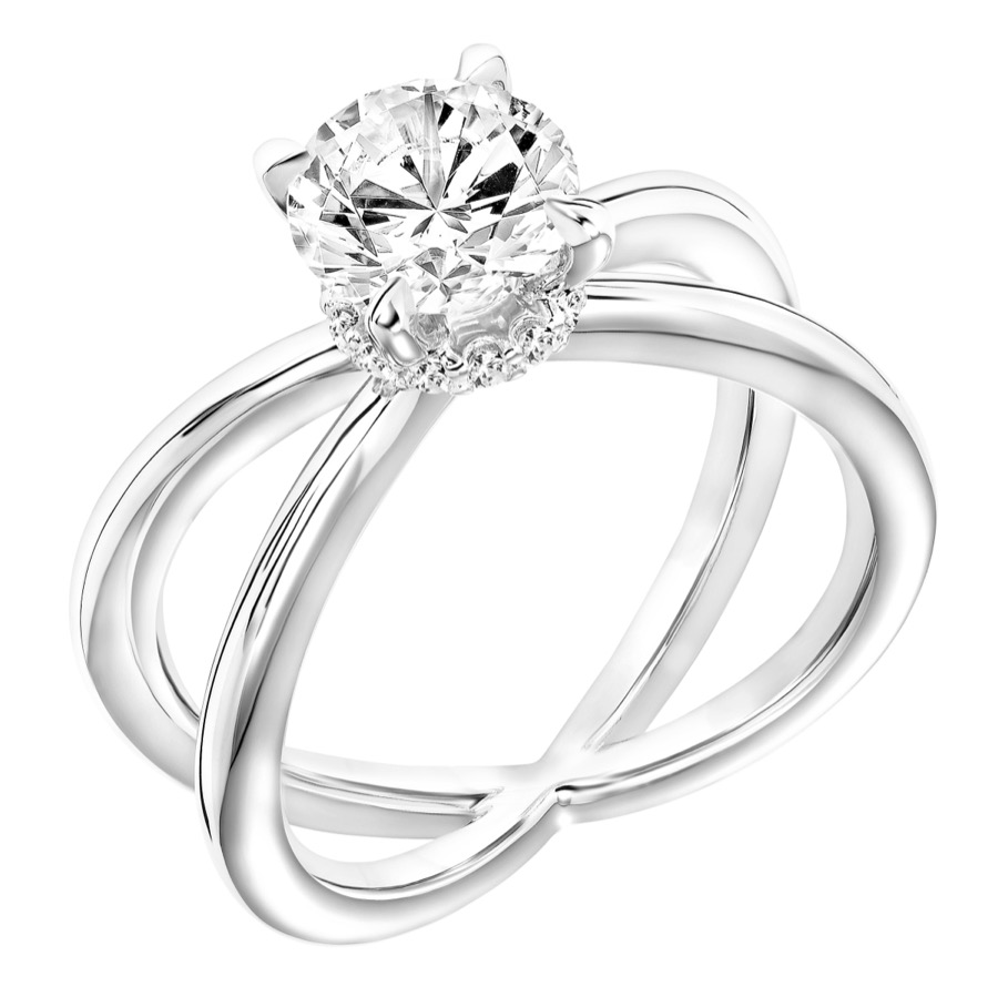 Twist engagement ring setting