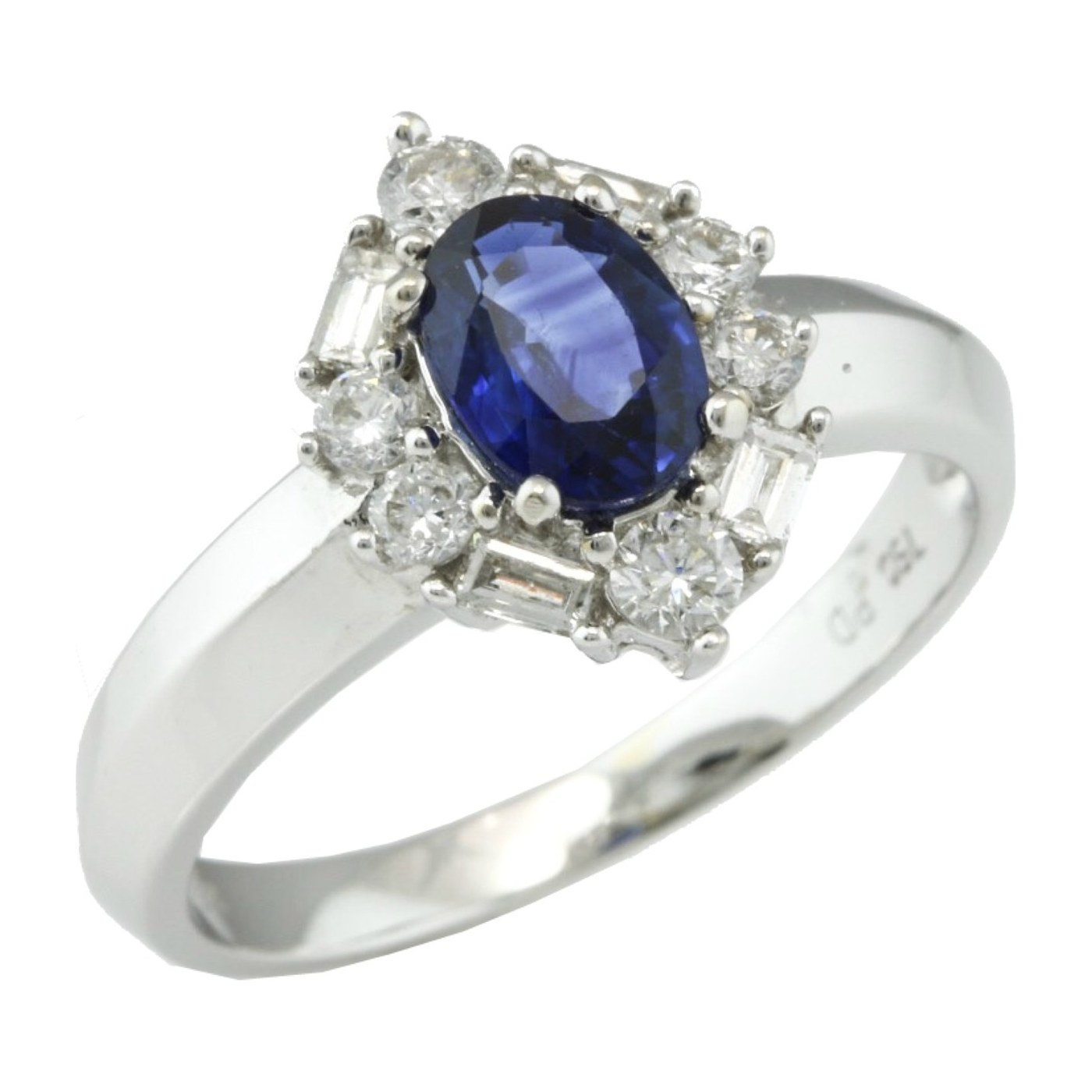 Sapphire Oval Halo