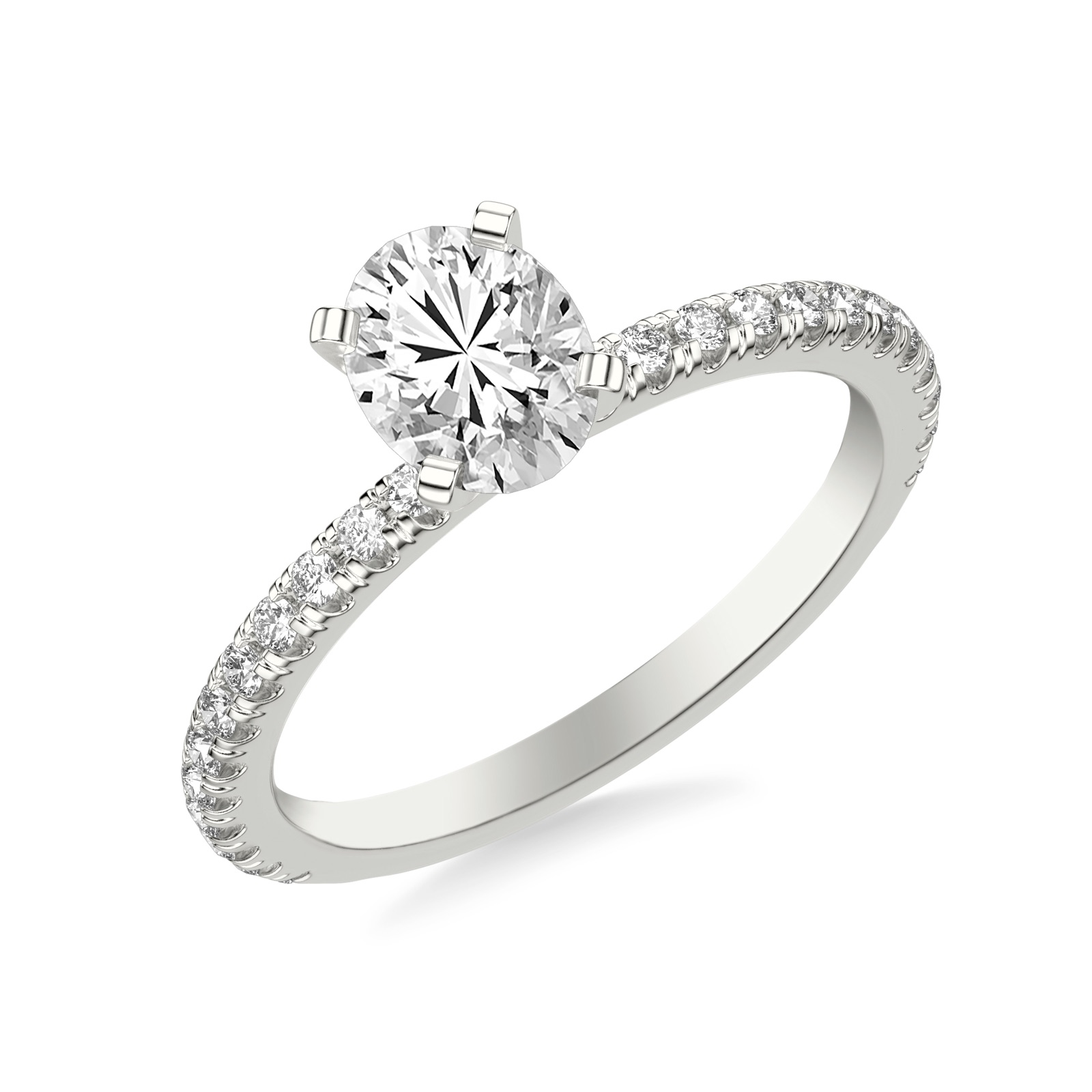 Seraphine Oval · White Gold
