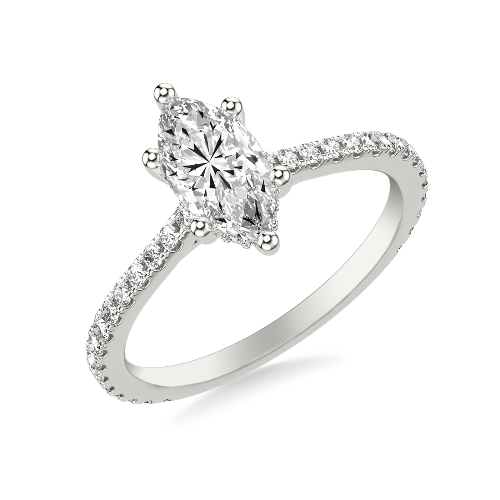 Zaria Marquise · White Gold