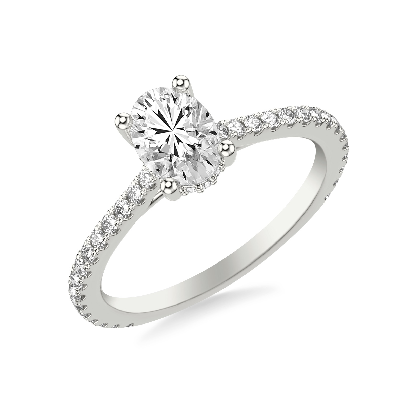 Calla Oval · White Gold