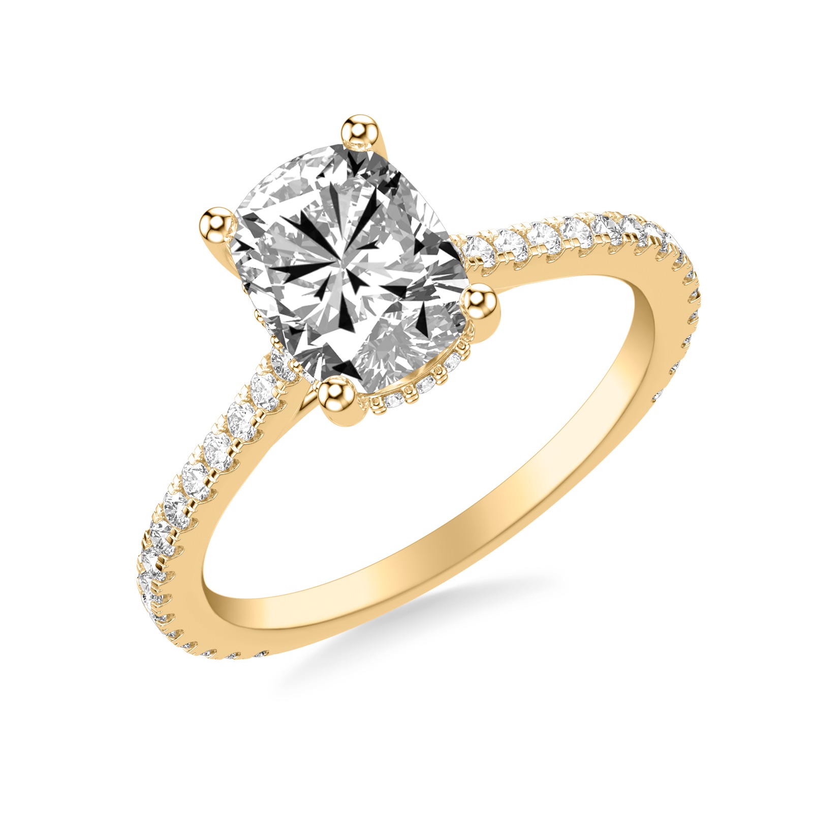 Daphne Cushion · Yellow Gold