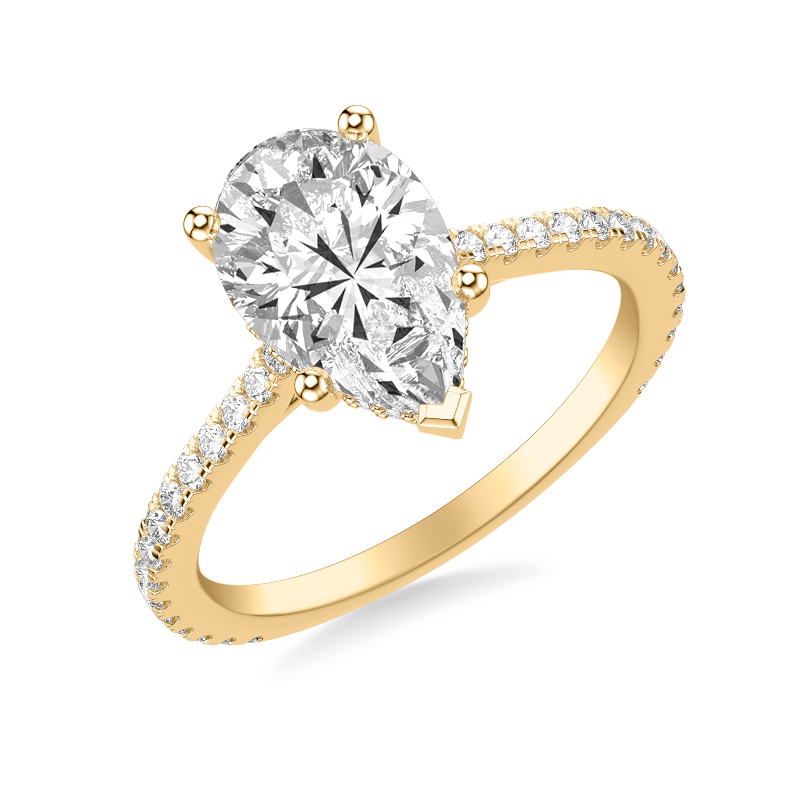 Emberly Pear · Yellow Gold