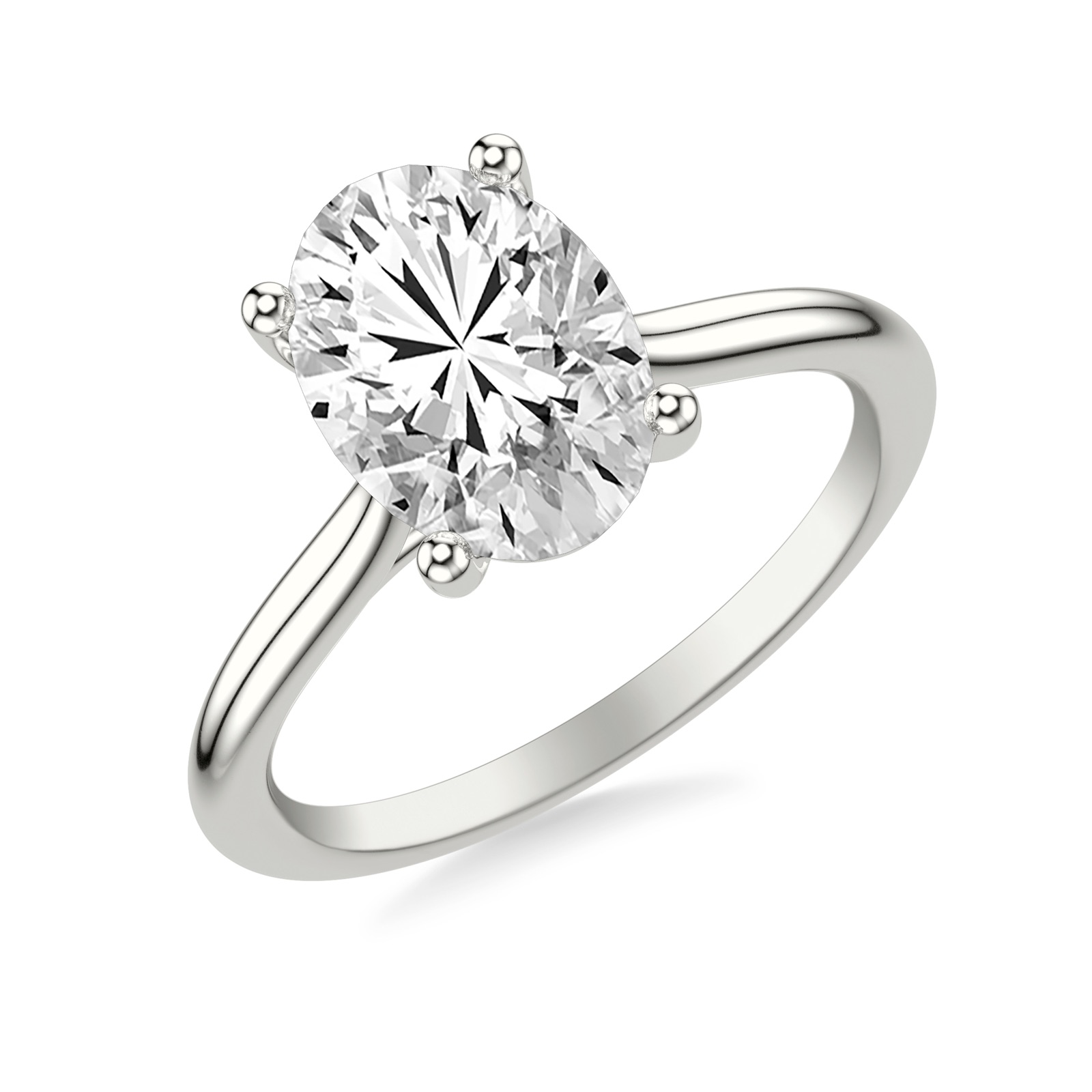 Solveig Oval · White Gold