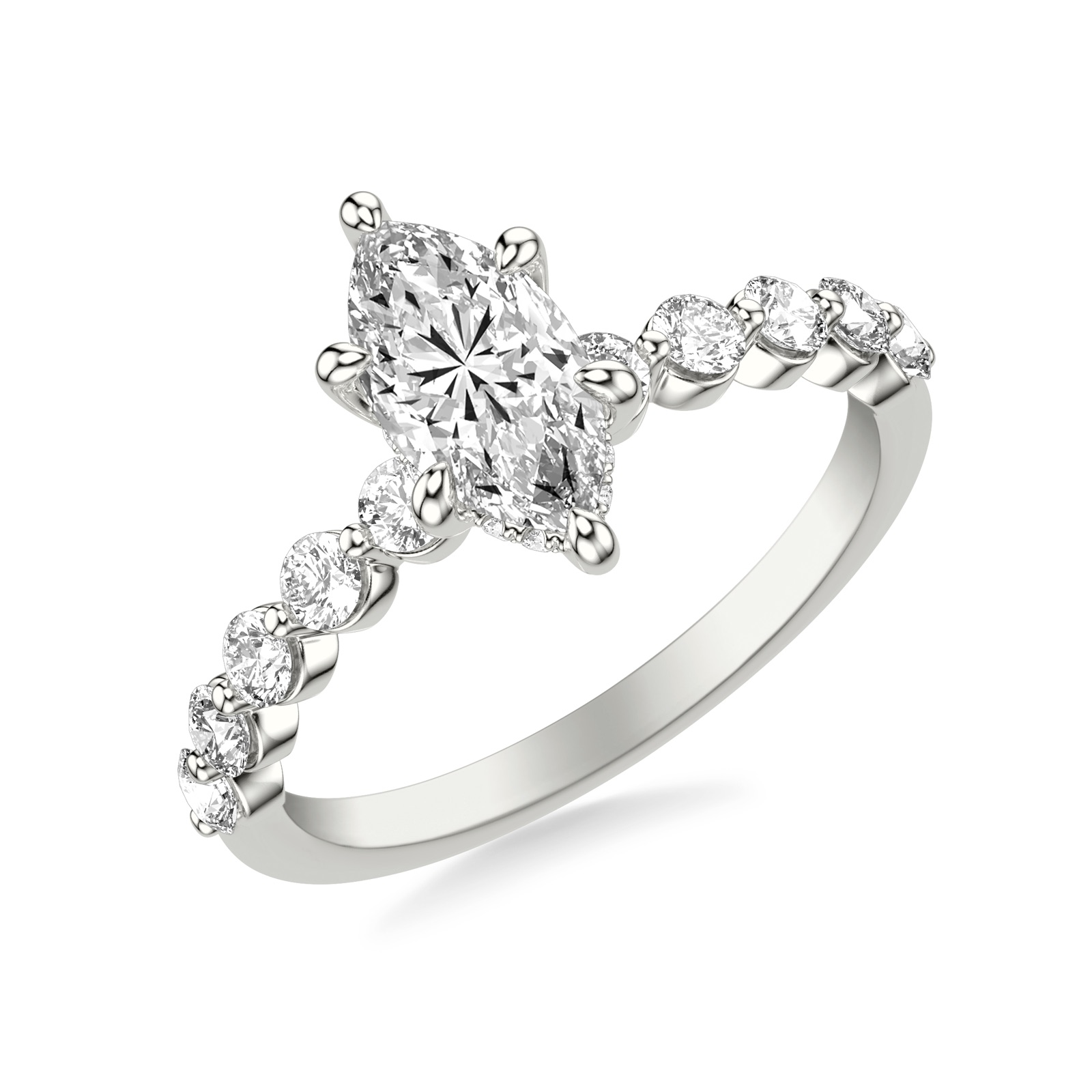 Florentine Marquise · White Gold
