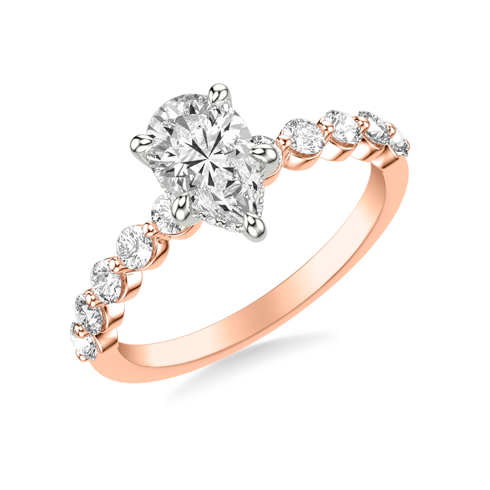 Gwyneth Pear · Rose & White Gold