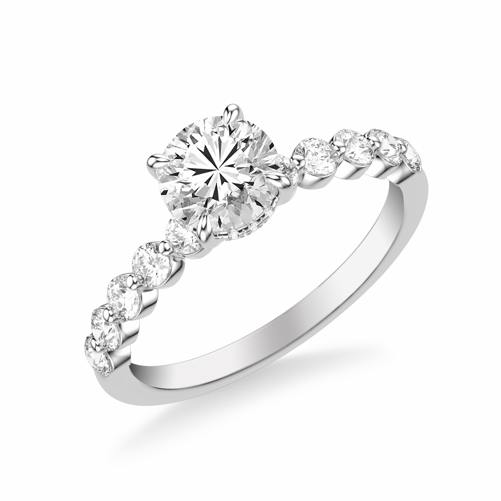Bellamy Round · White Gold