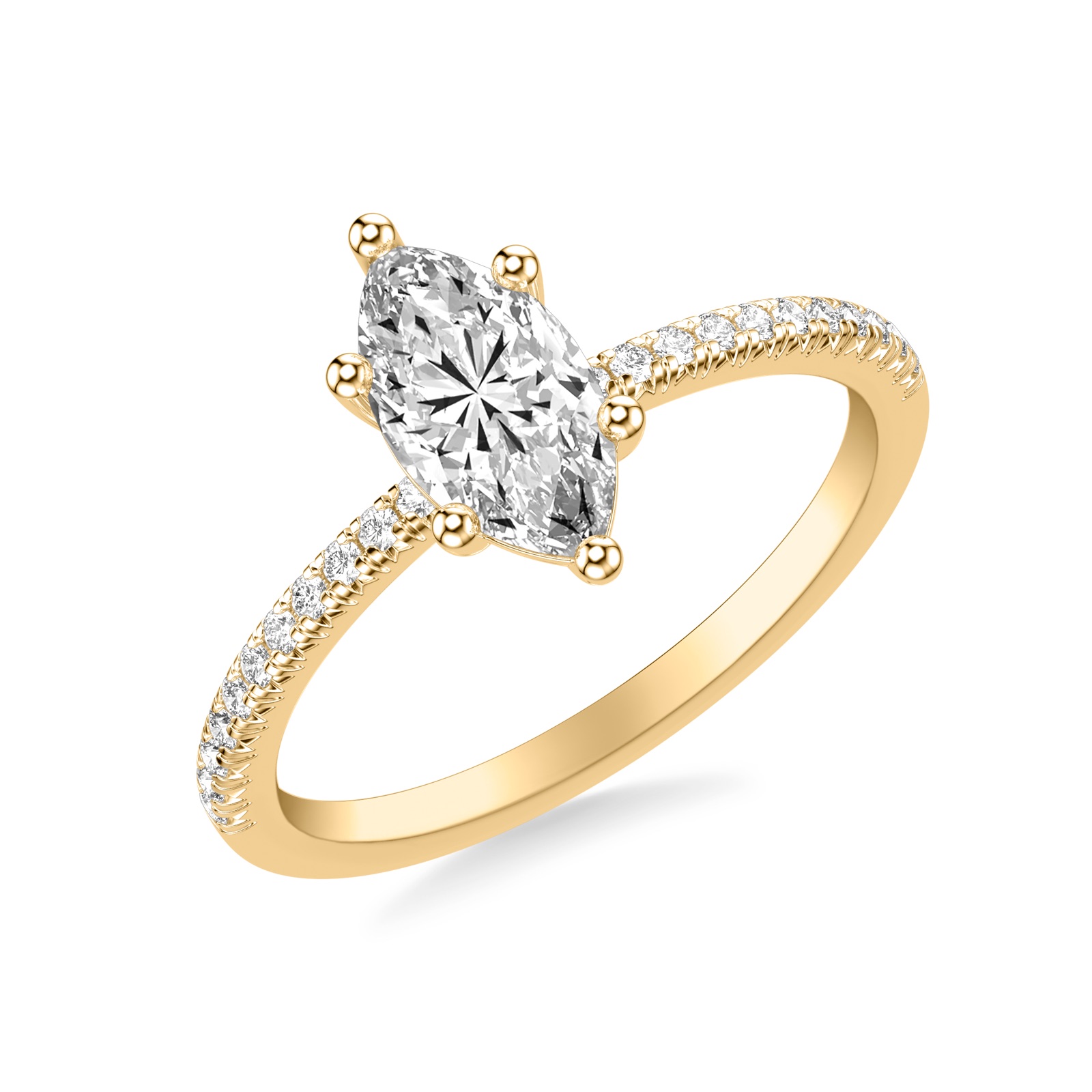 Ottilie Marquise · Yellow Gold