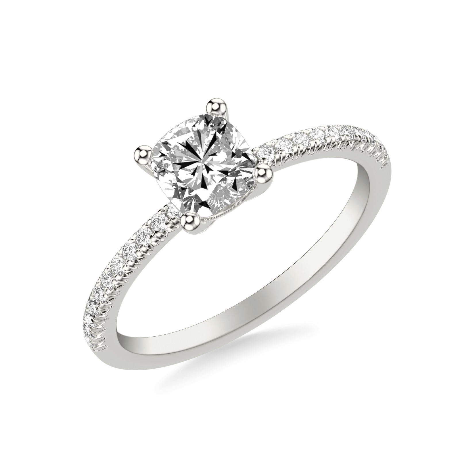 Sonnet Cushion · White Gold
