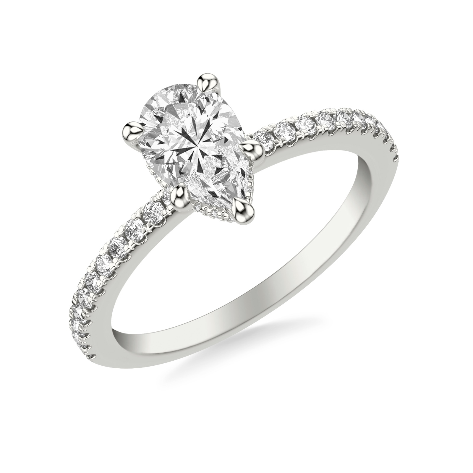 Yseline Pear · White Gold