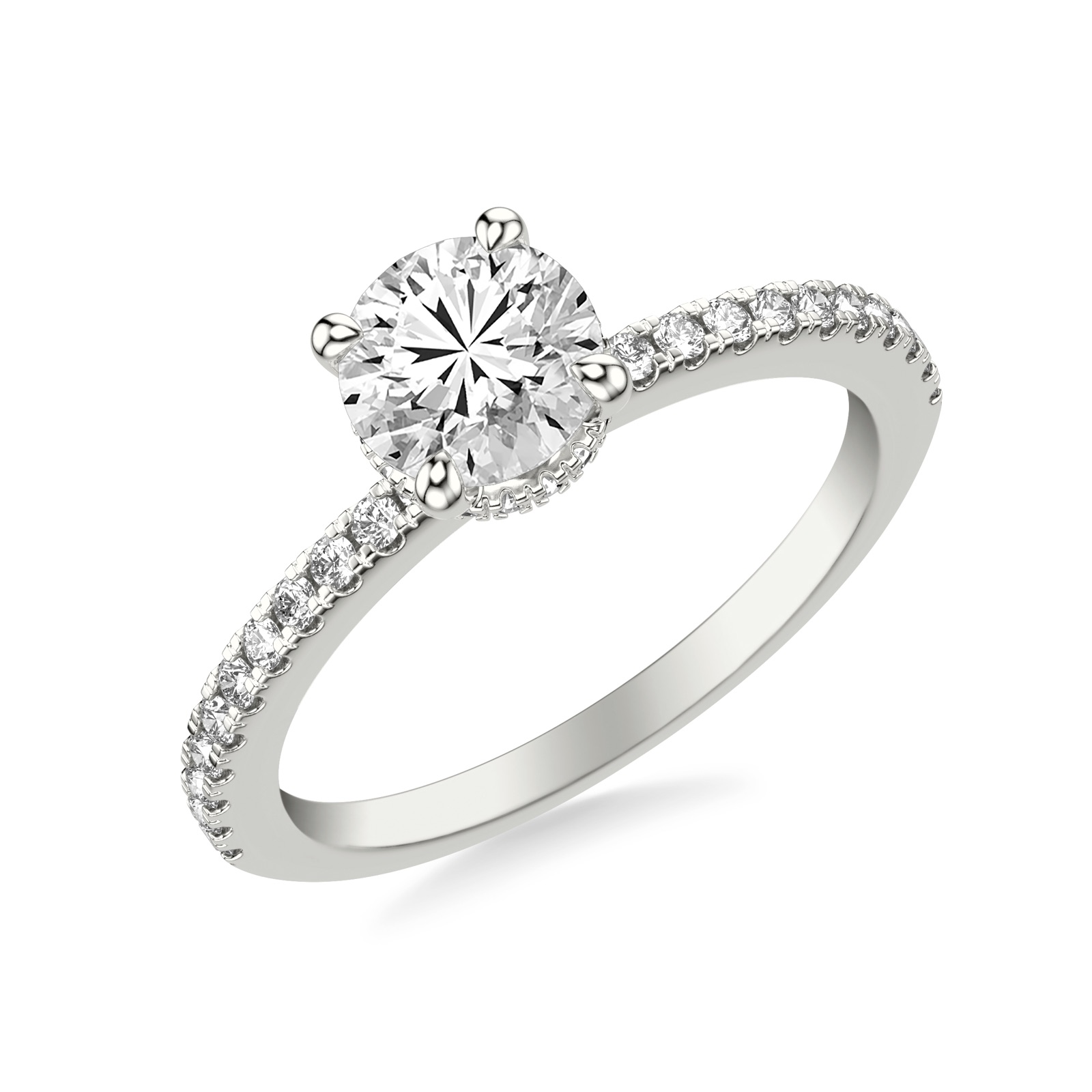 Zephyra Round · White Gold
