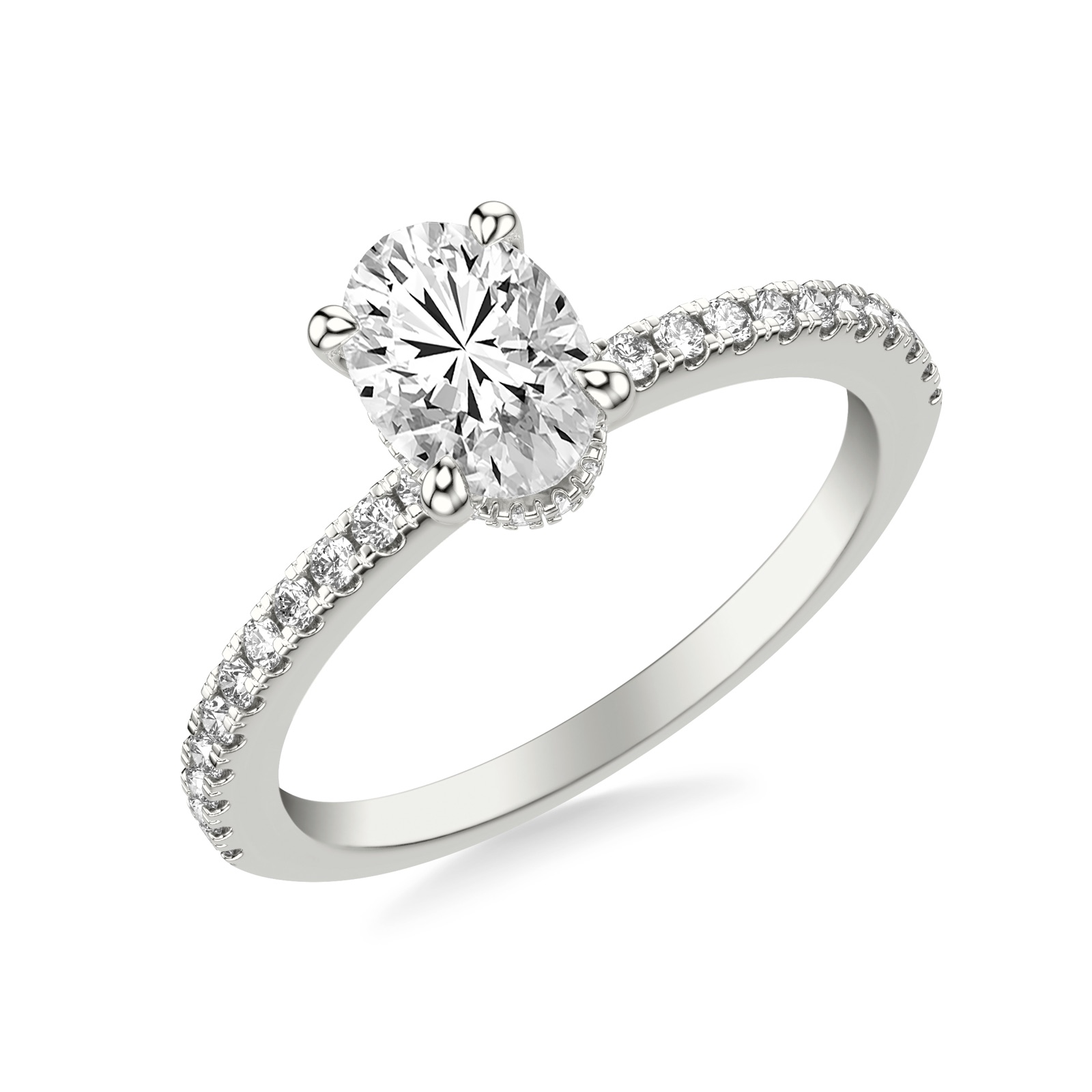 Belen Oval · White Gold