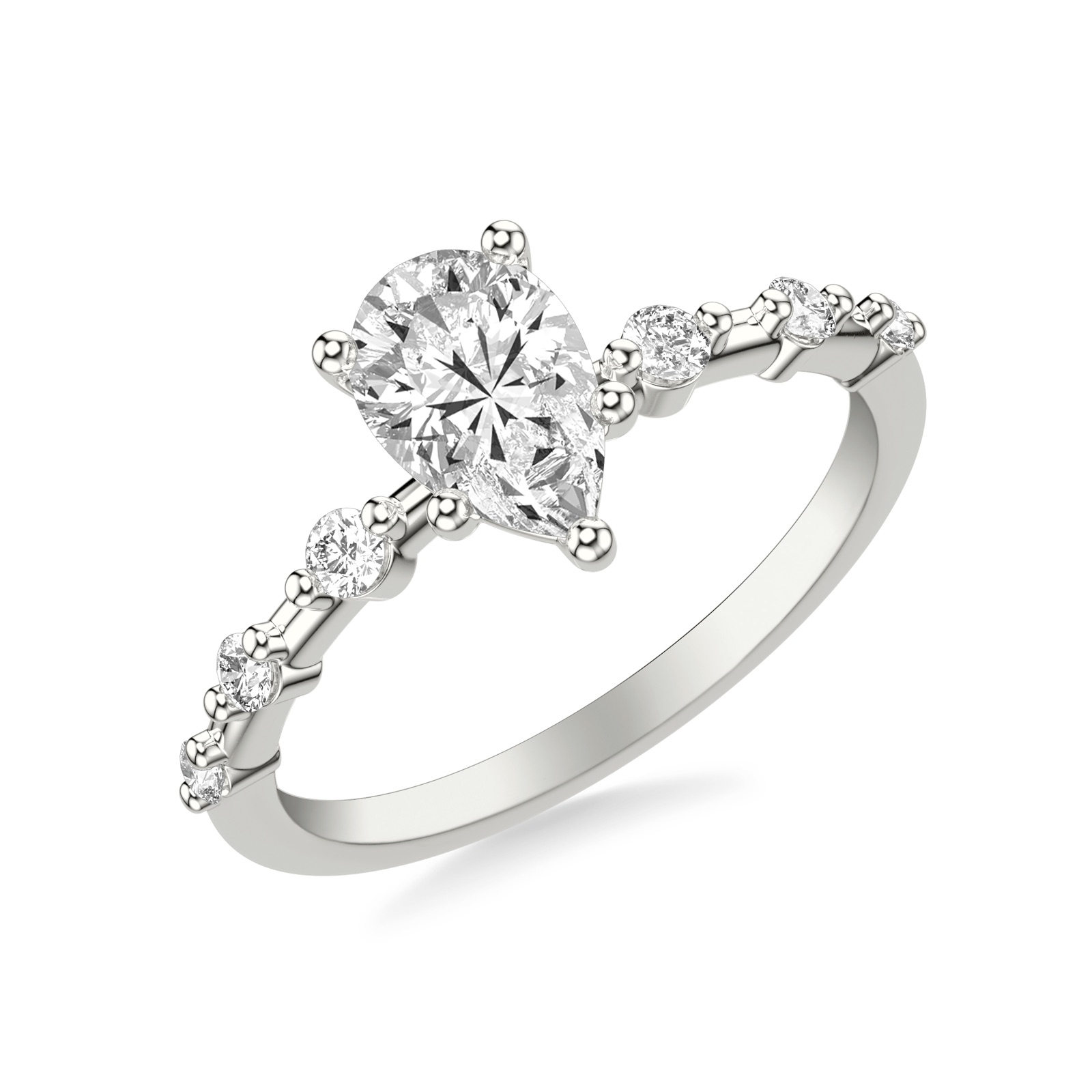 Solene Pear · White Gold