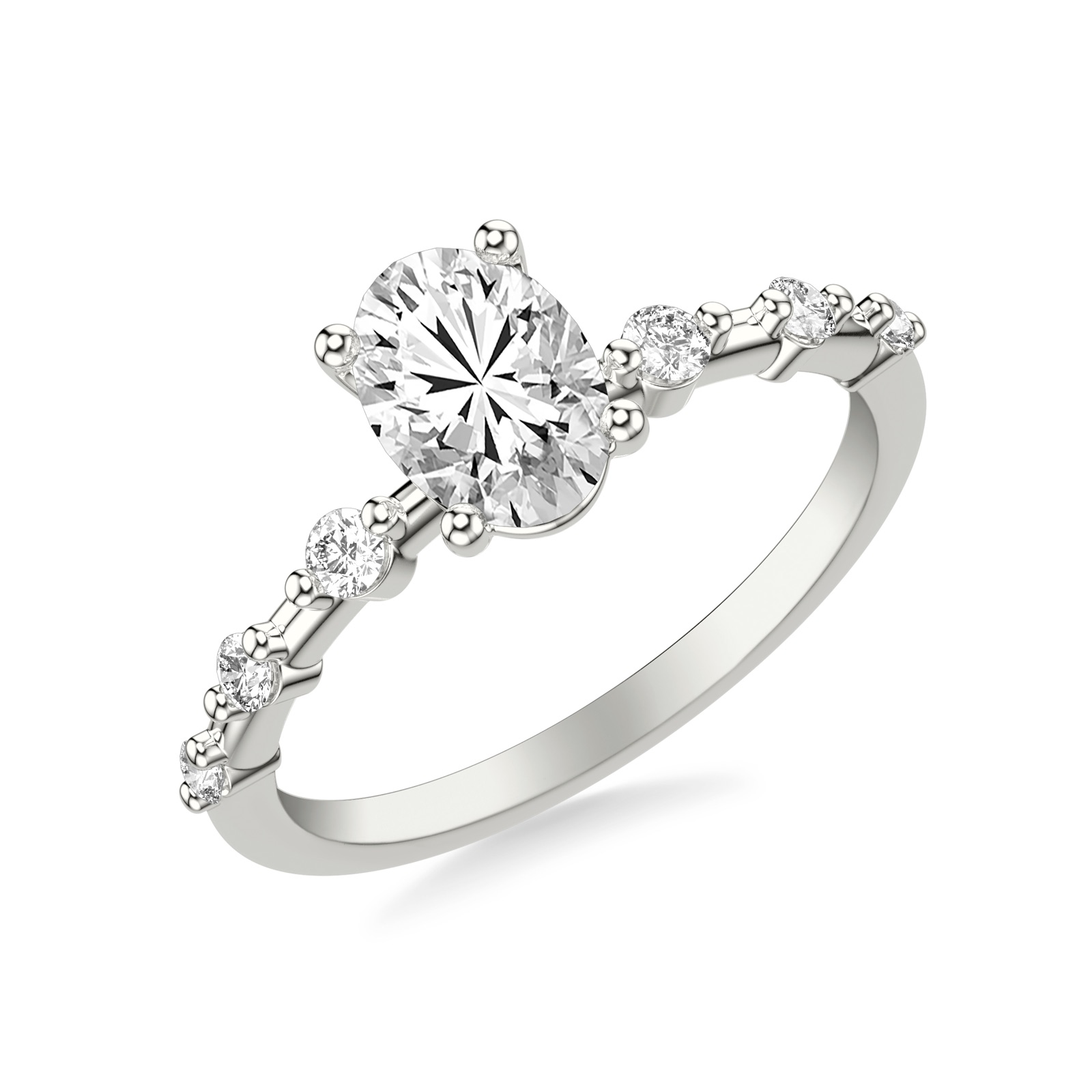 Ulyana Oval · White Gold