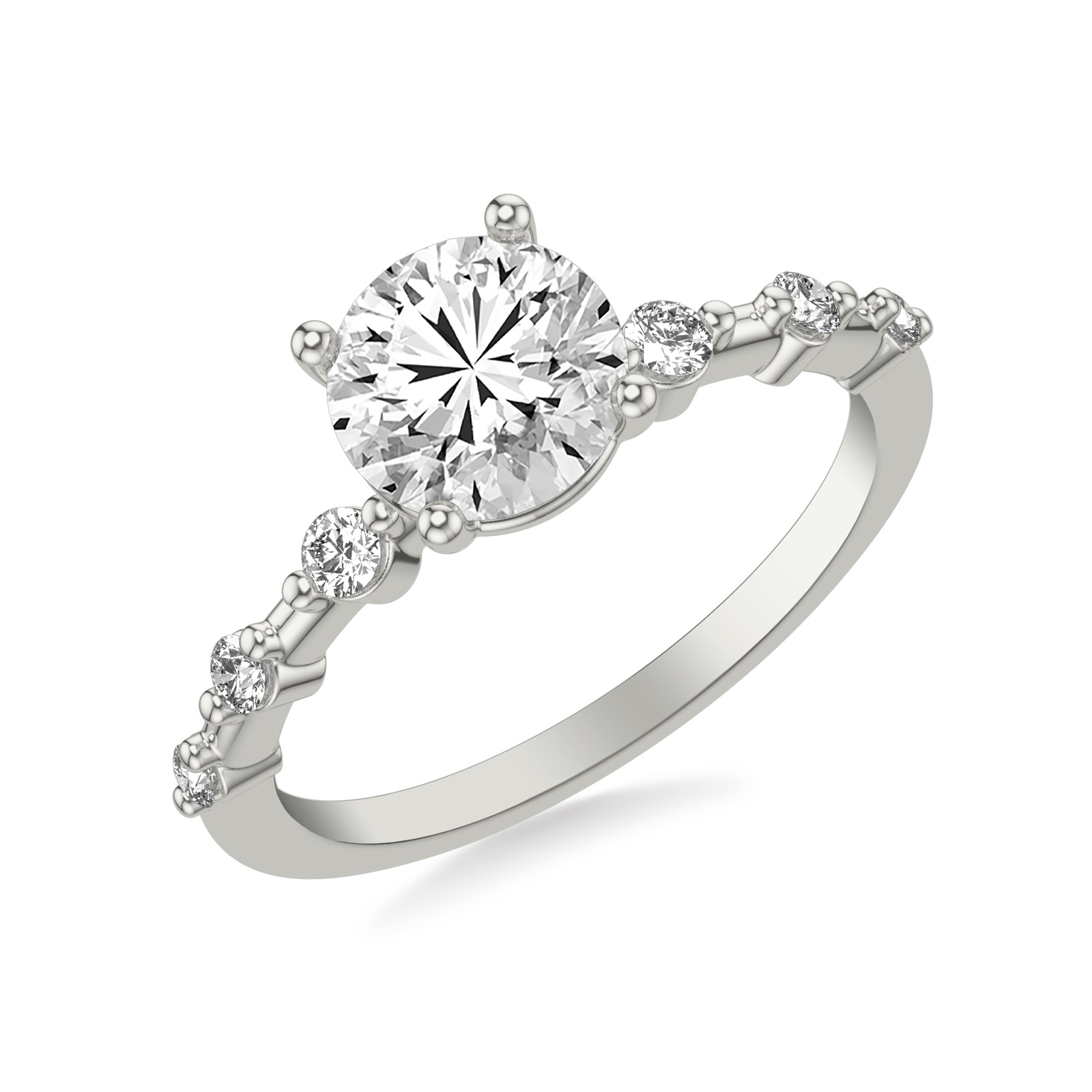 Marguerite Round · White Gold