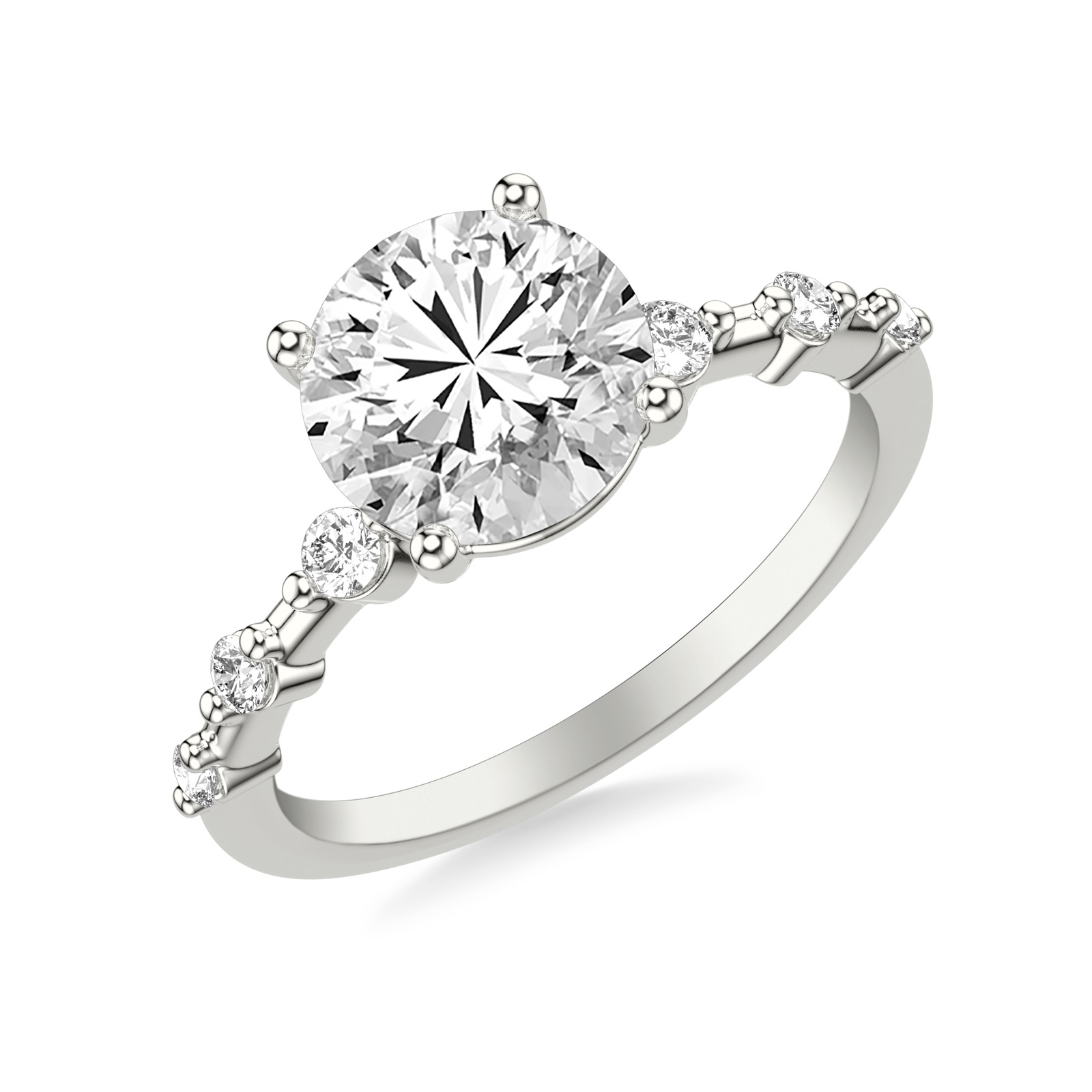 Wynne Round · White Gold
