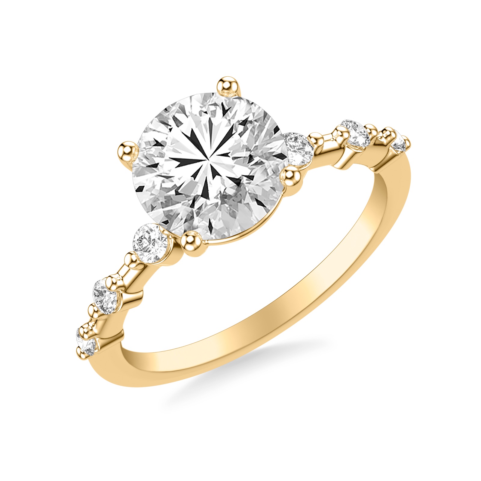 Wynne Round · Yellow Gold