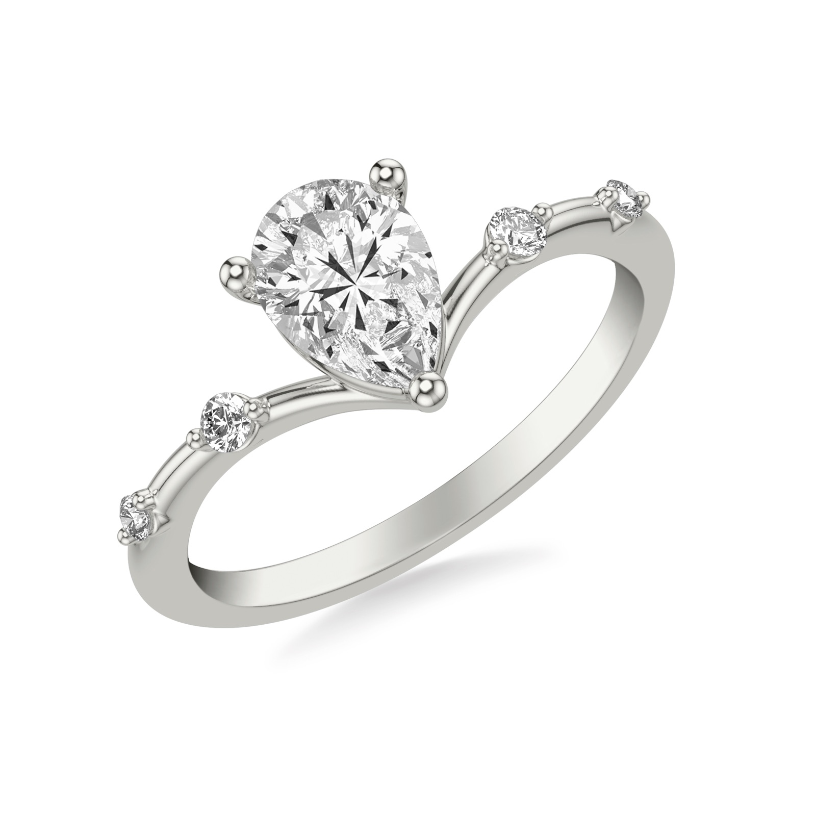 Perrine Pear · White Gold
