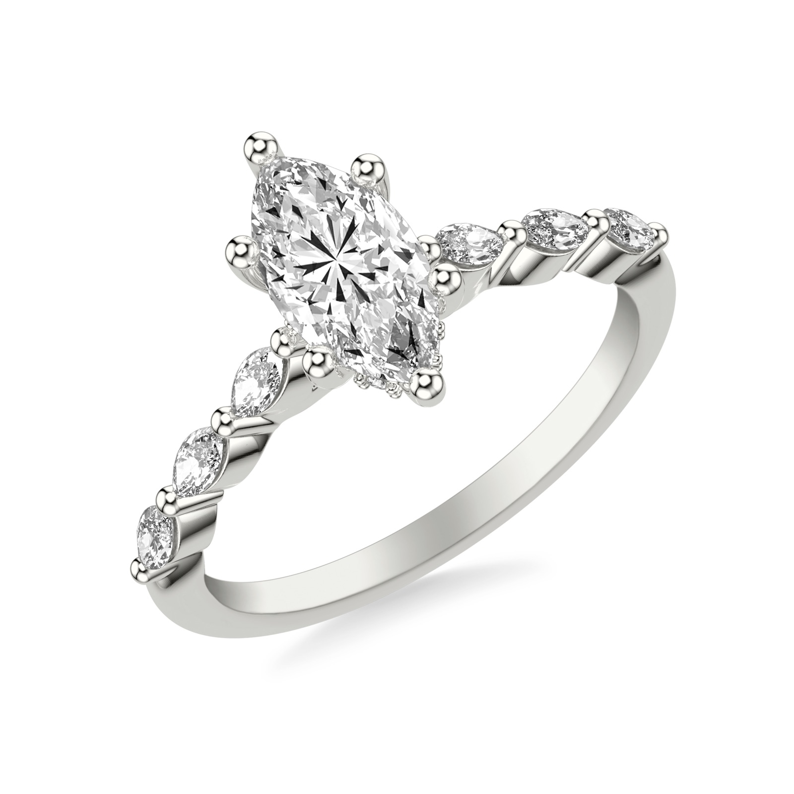 Guinevere Marquise · White Gold
