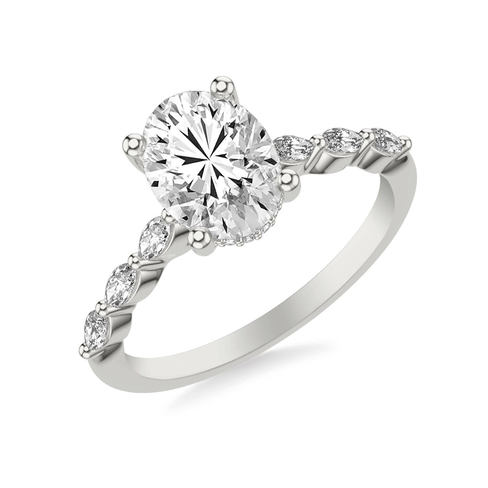 Rosalie Oval · White Gold
