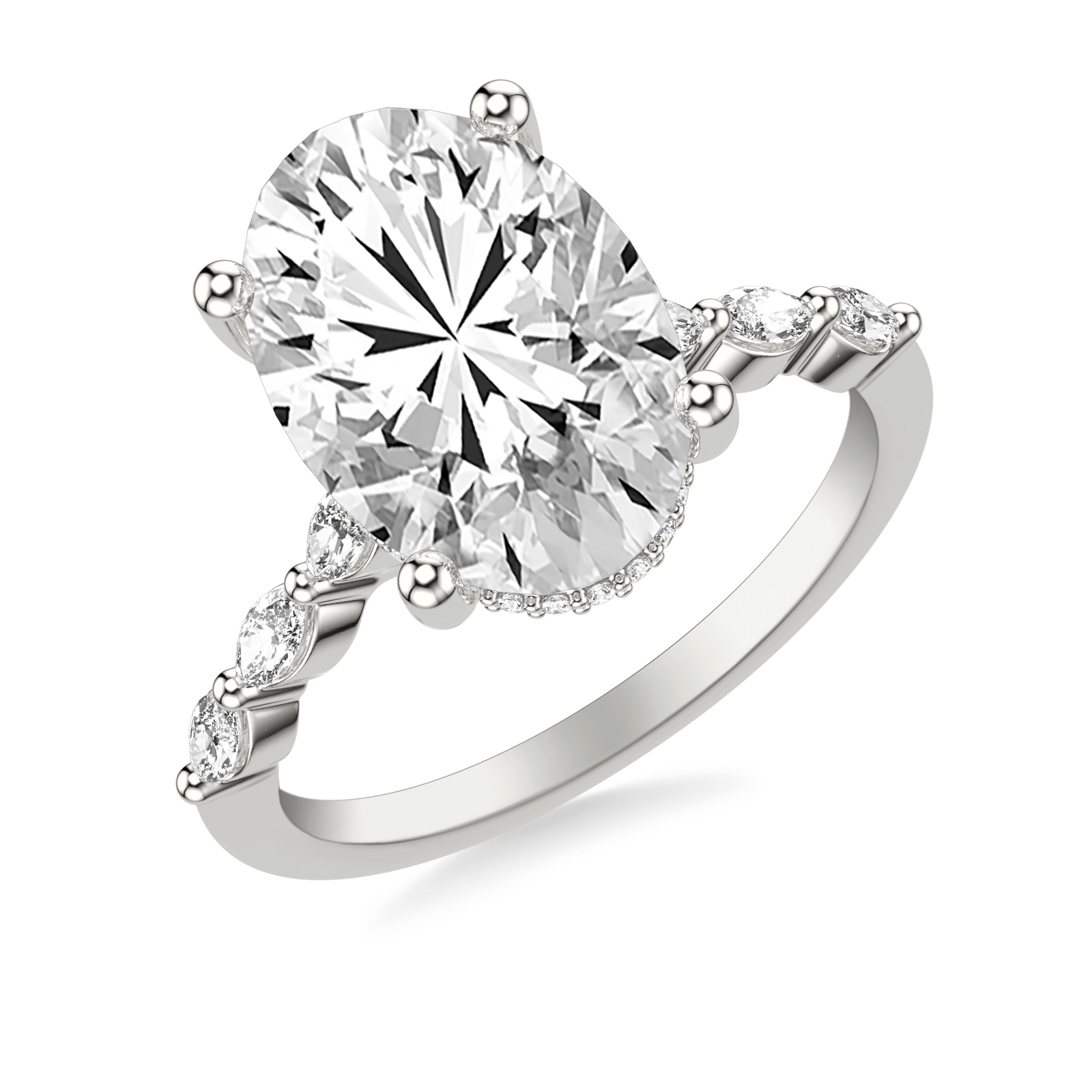 Laurelle Oval · White Gold