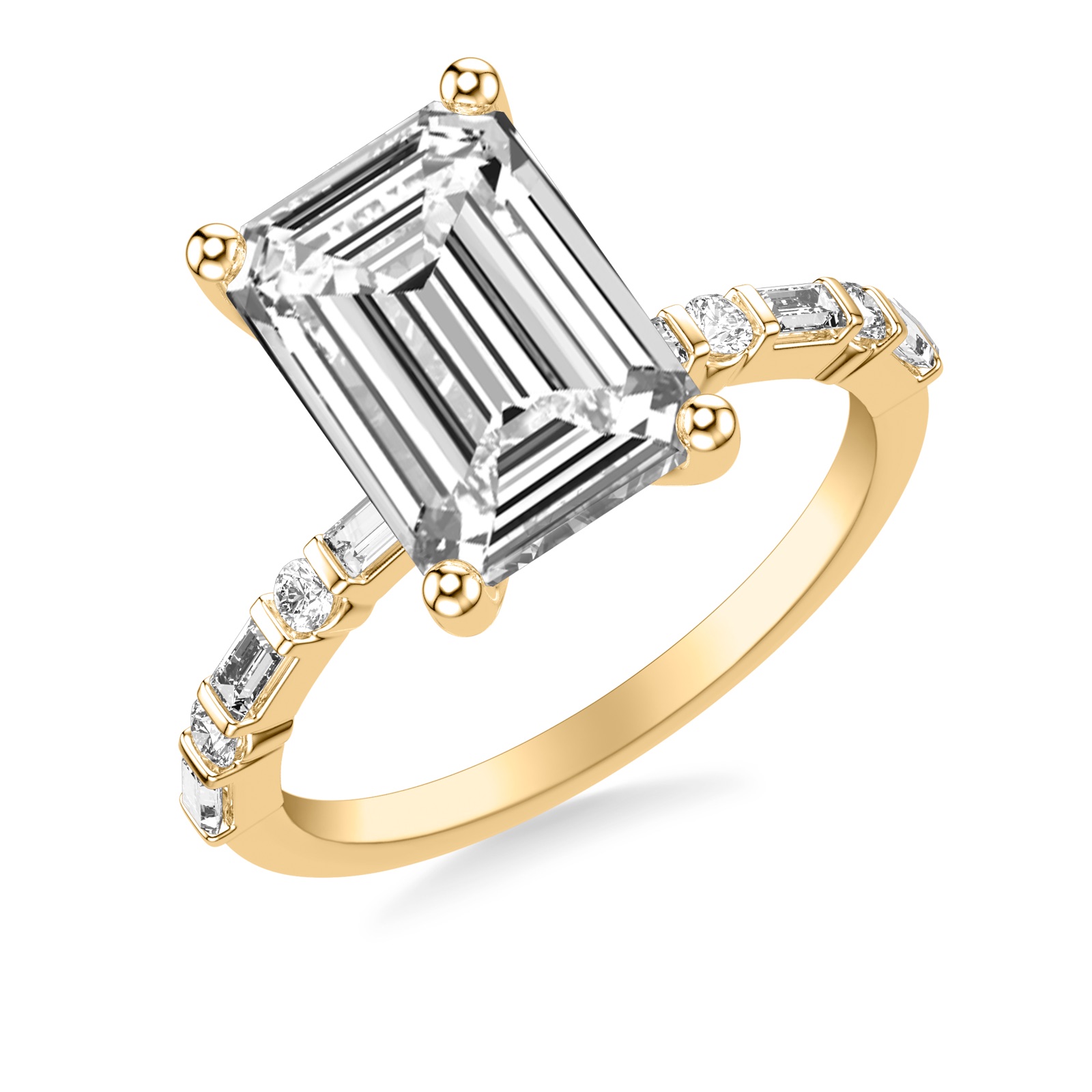 Noelani Emerald · Yellow Gold