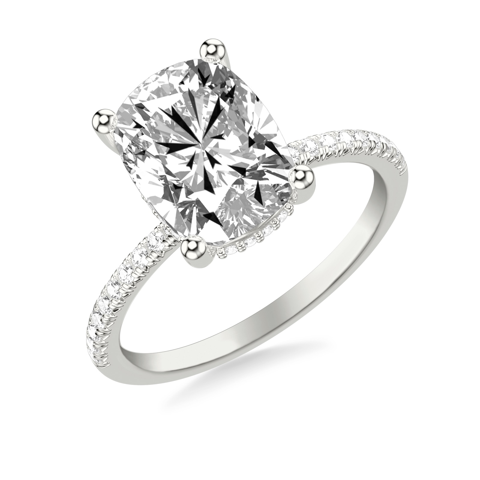 Wrenley Cushion · White Gold