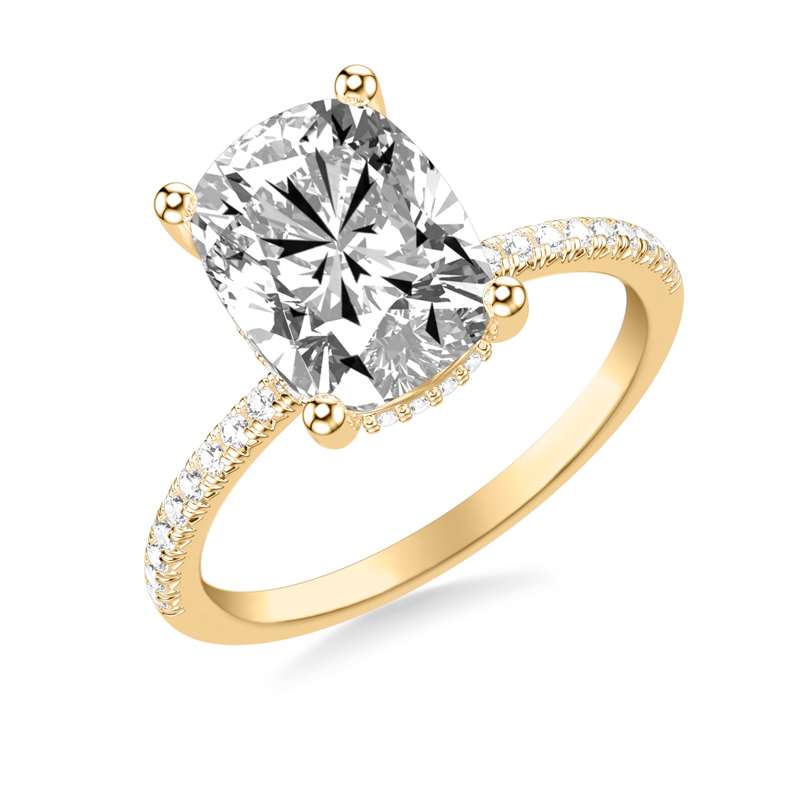 Wrenley Cushion · Yellow Gold