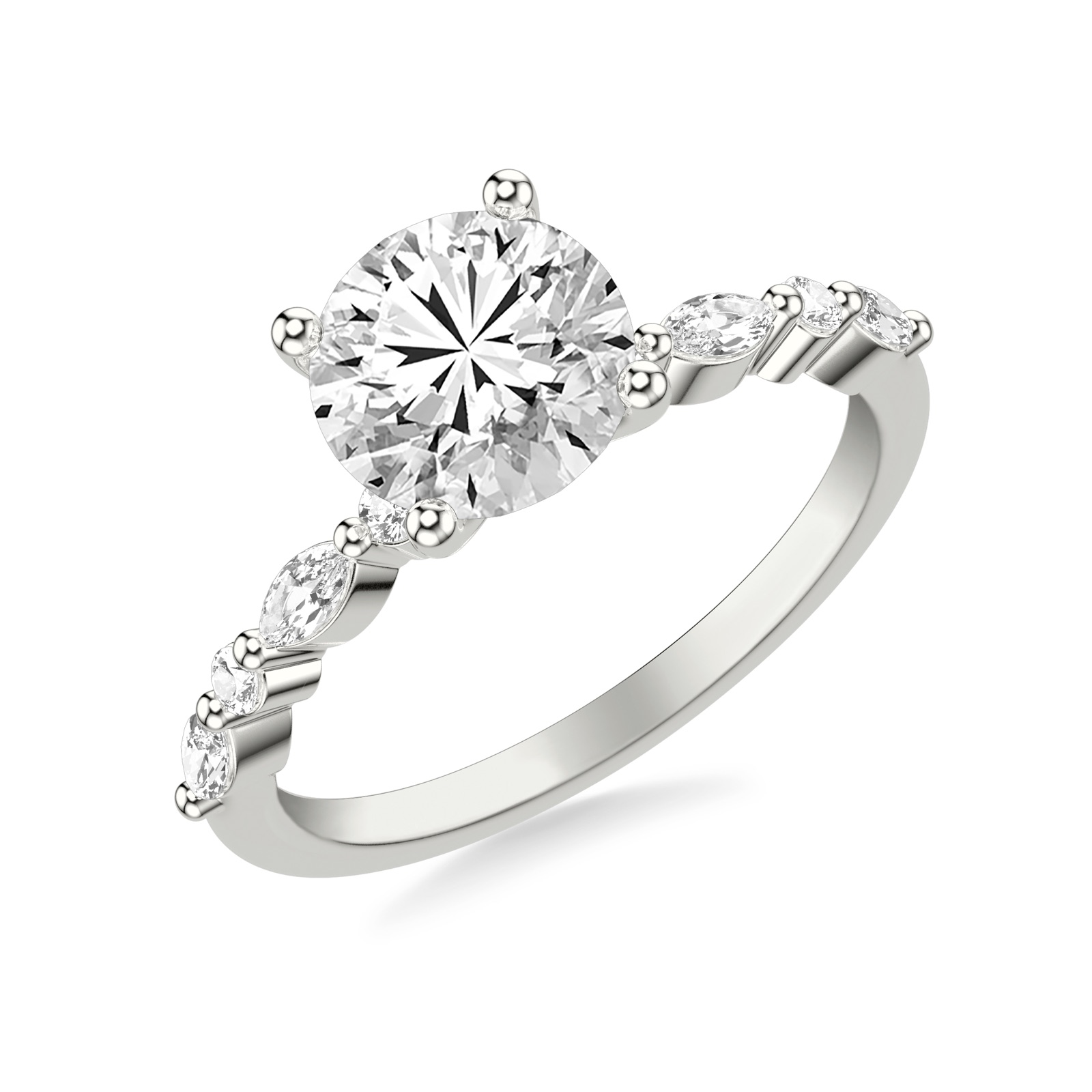 Linnea Round · White Gold