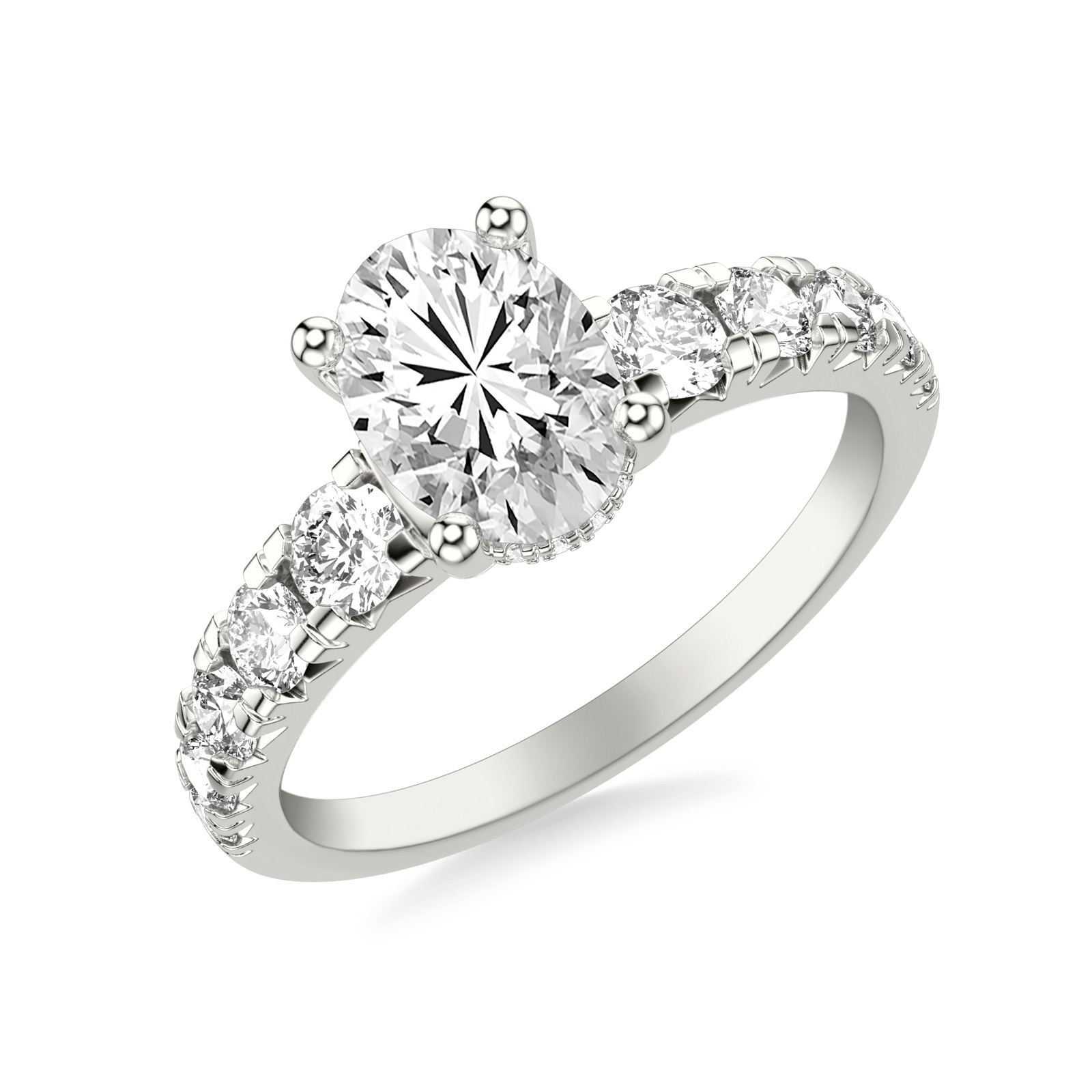 Beatrix Oval · White Gold