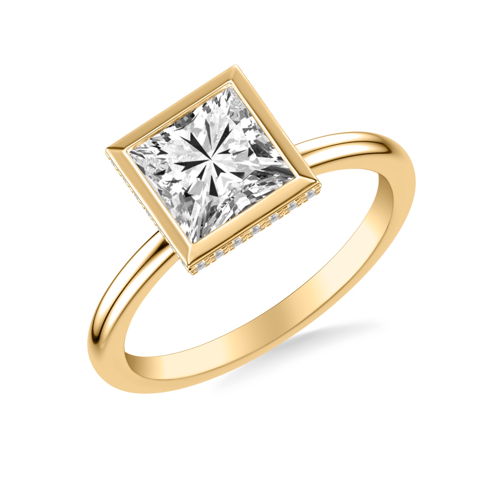 Damaris Princess · Yellow Gold