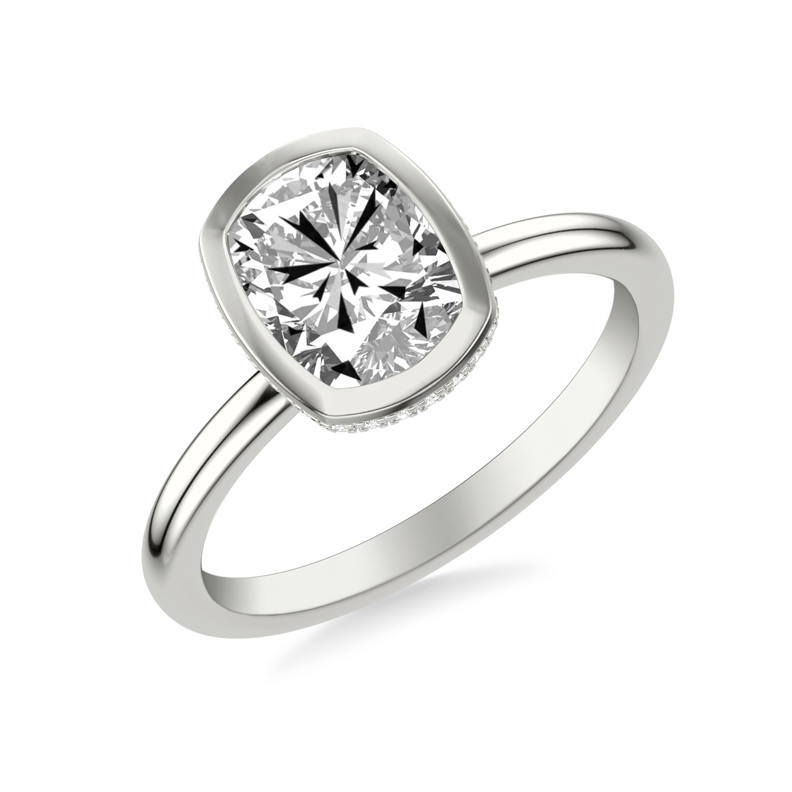 Fenwick Cushion · White Gold