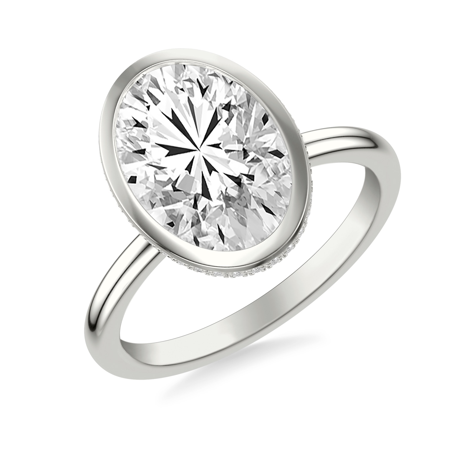Lyriope Oval · White Gold