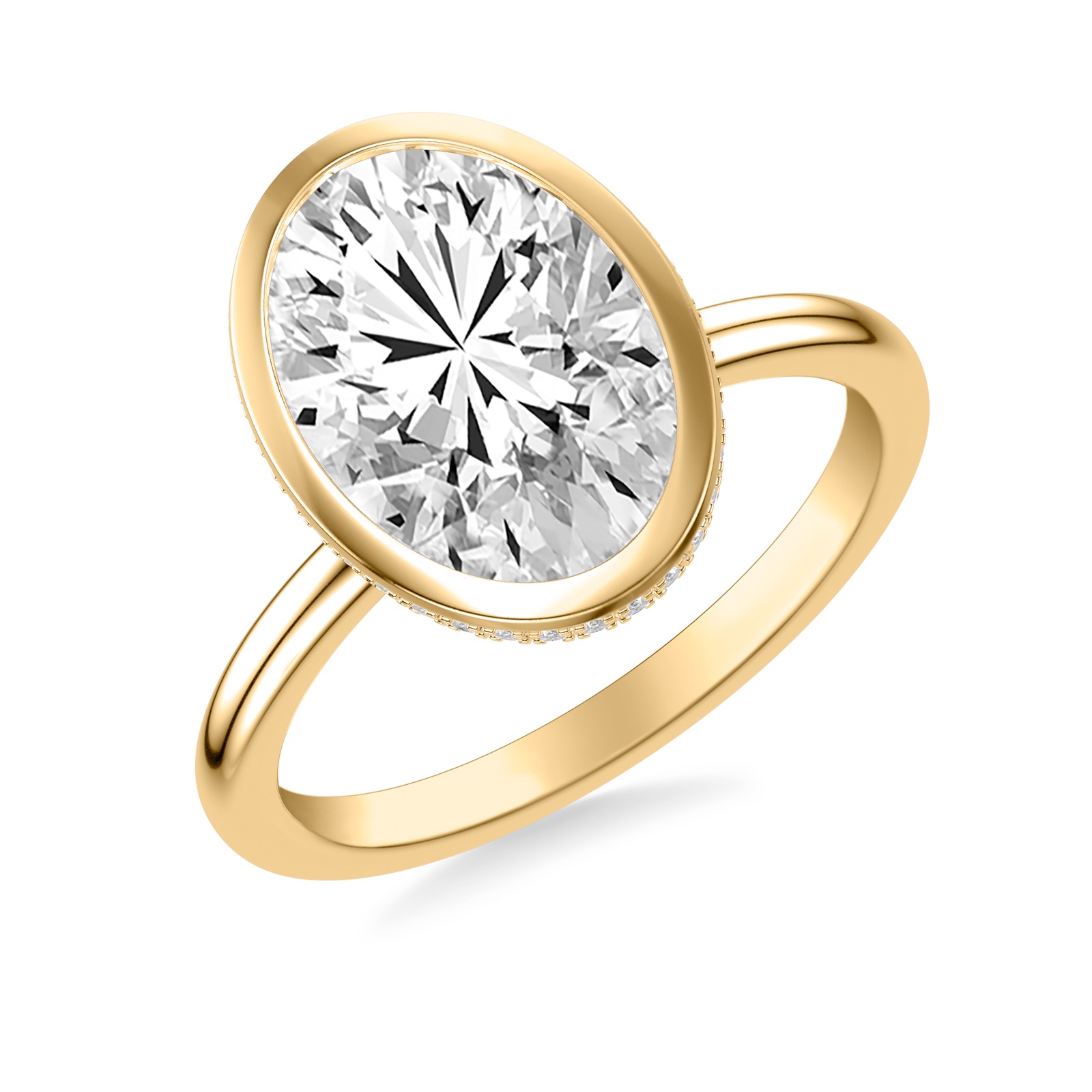 Lyriope Oval · Yellow Gold