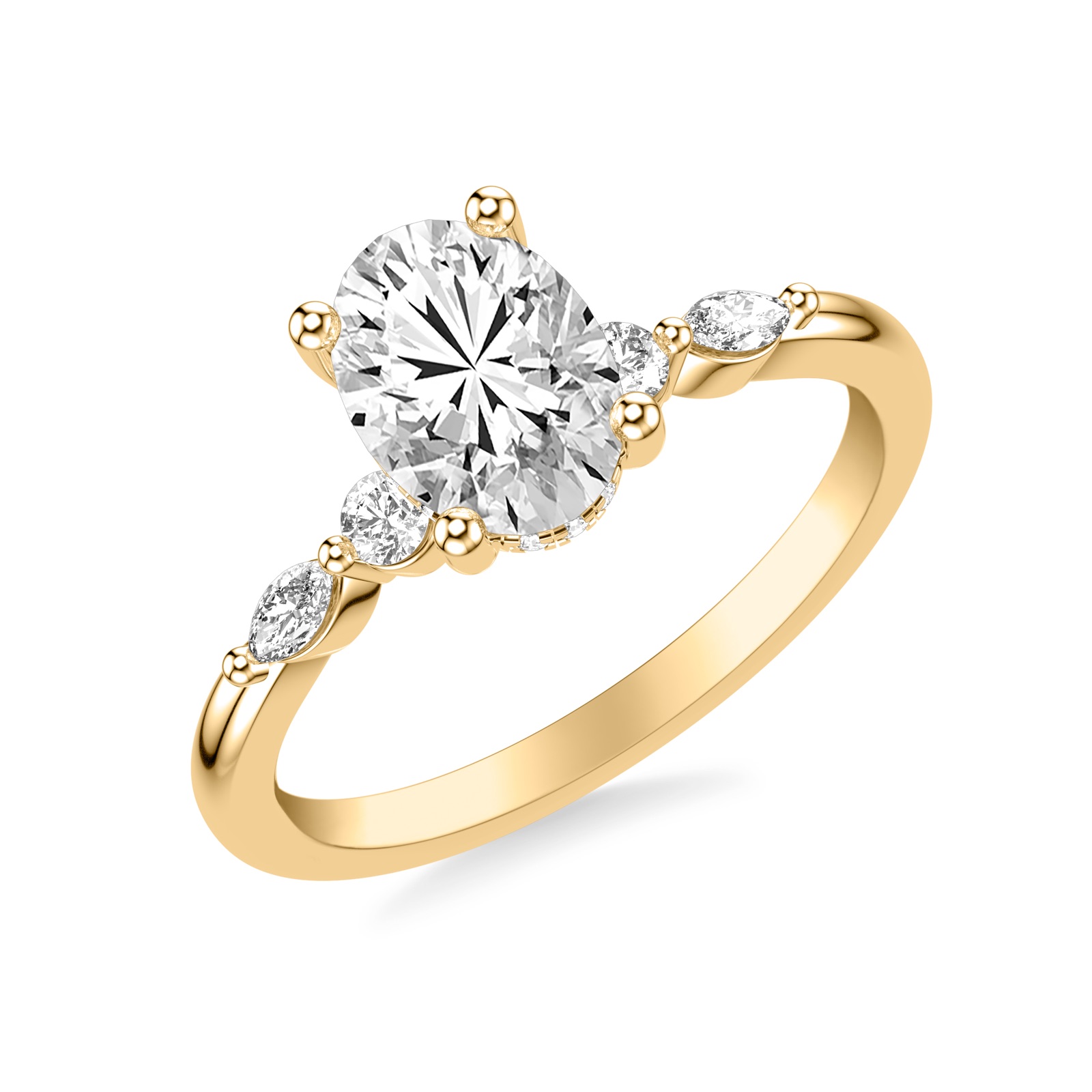 Thea Oval · Yellow Gold