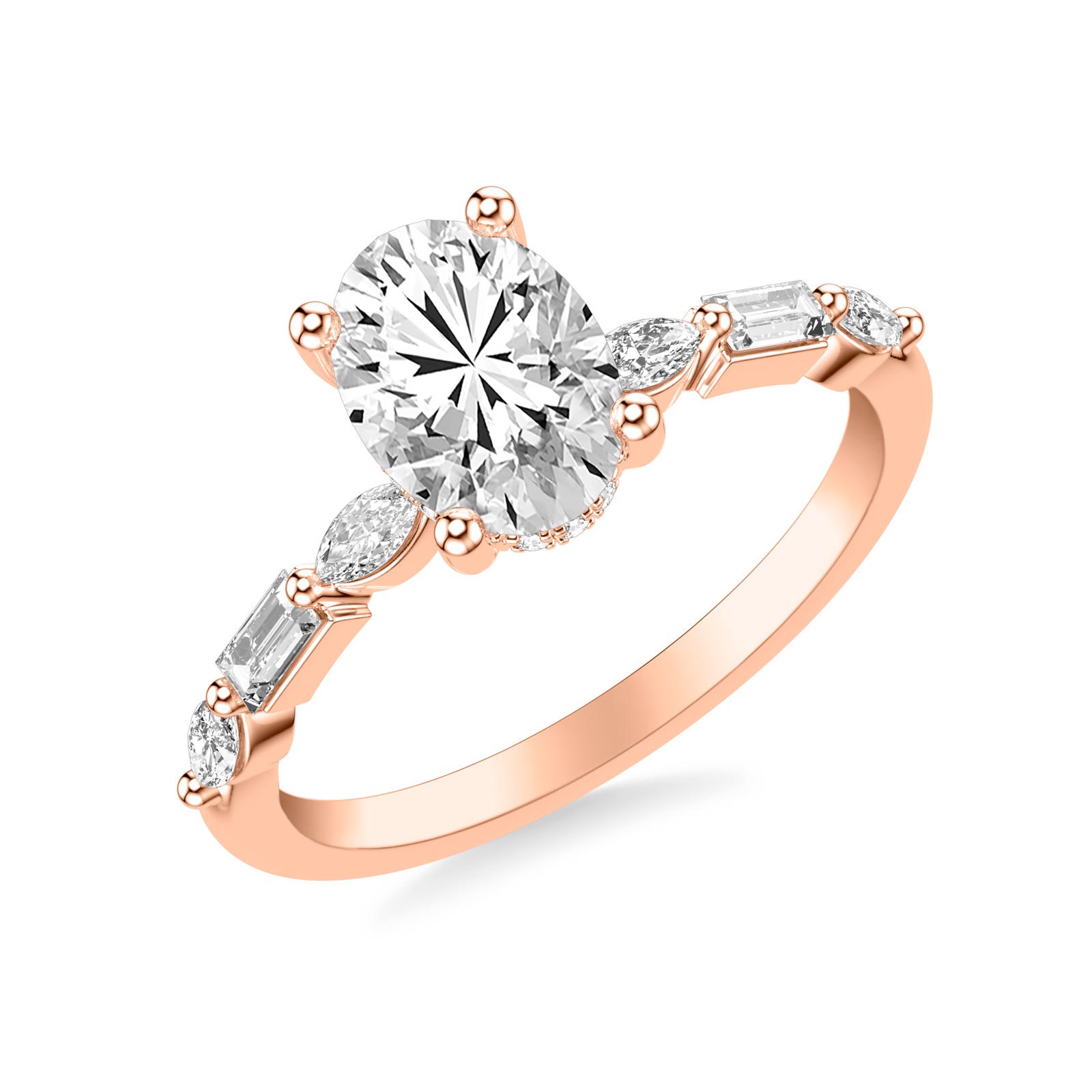Rhoswen Oval · Rose Gold