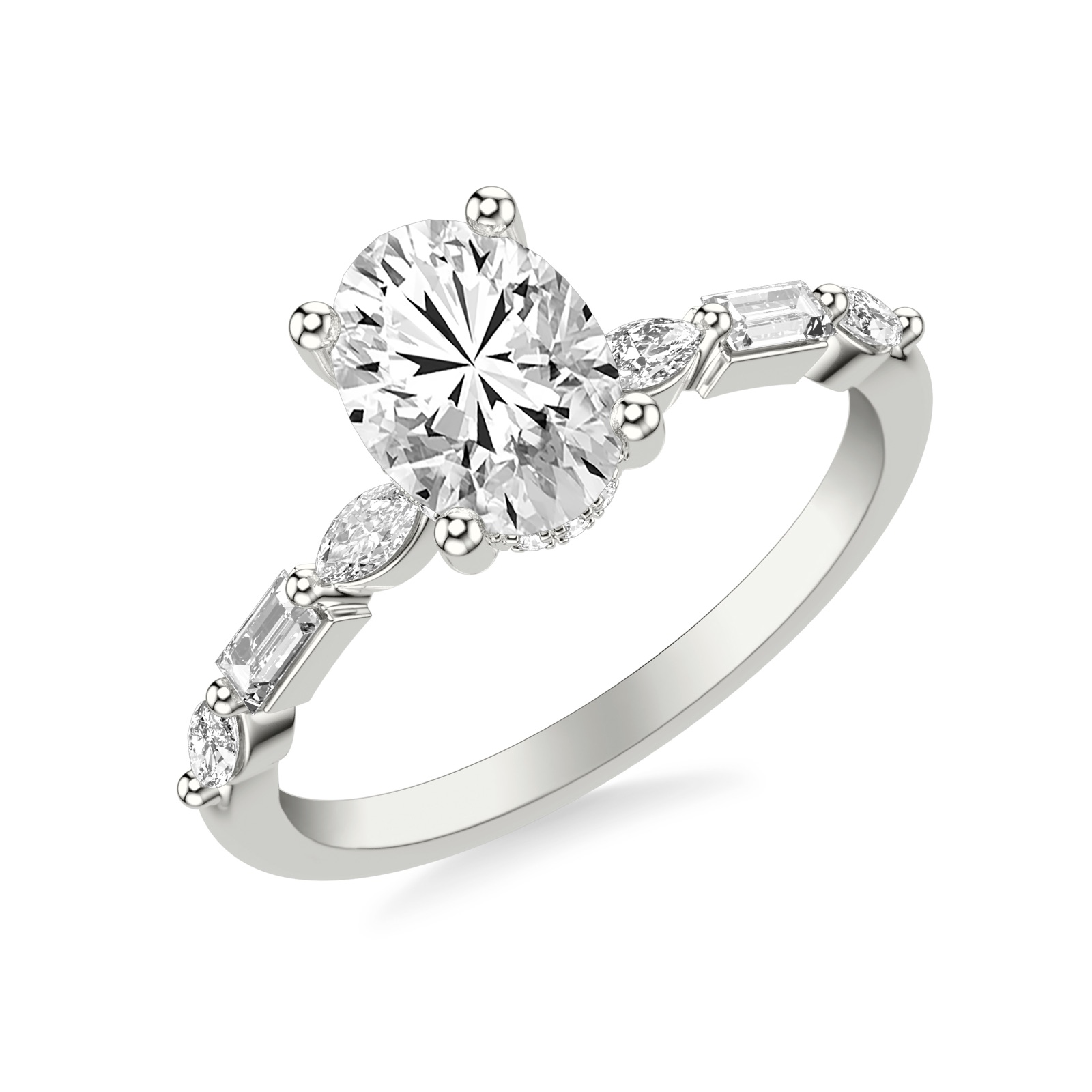 Rhoswen Oval · White Gold
