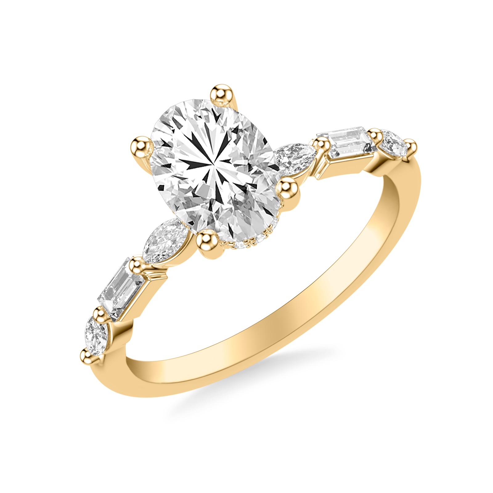 Rhoswen Oval · Yellow Gold