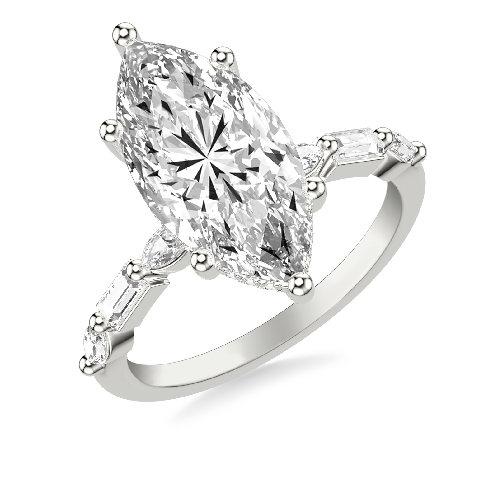 Saskia Marquise · White Gold