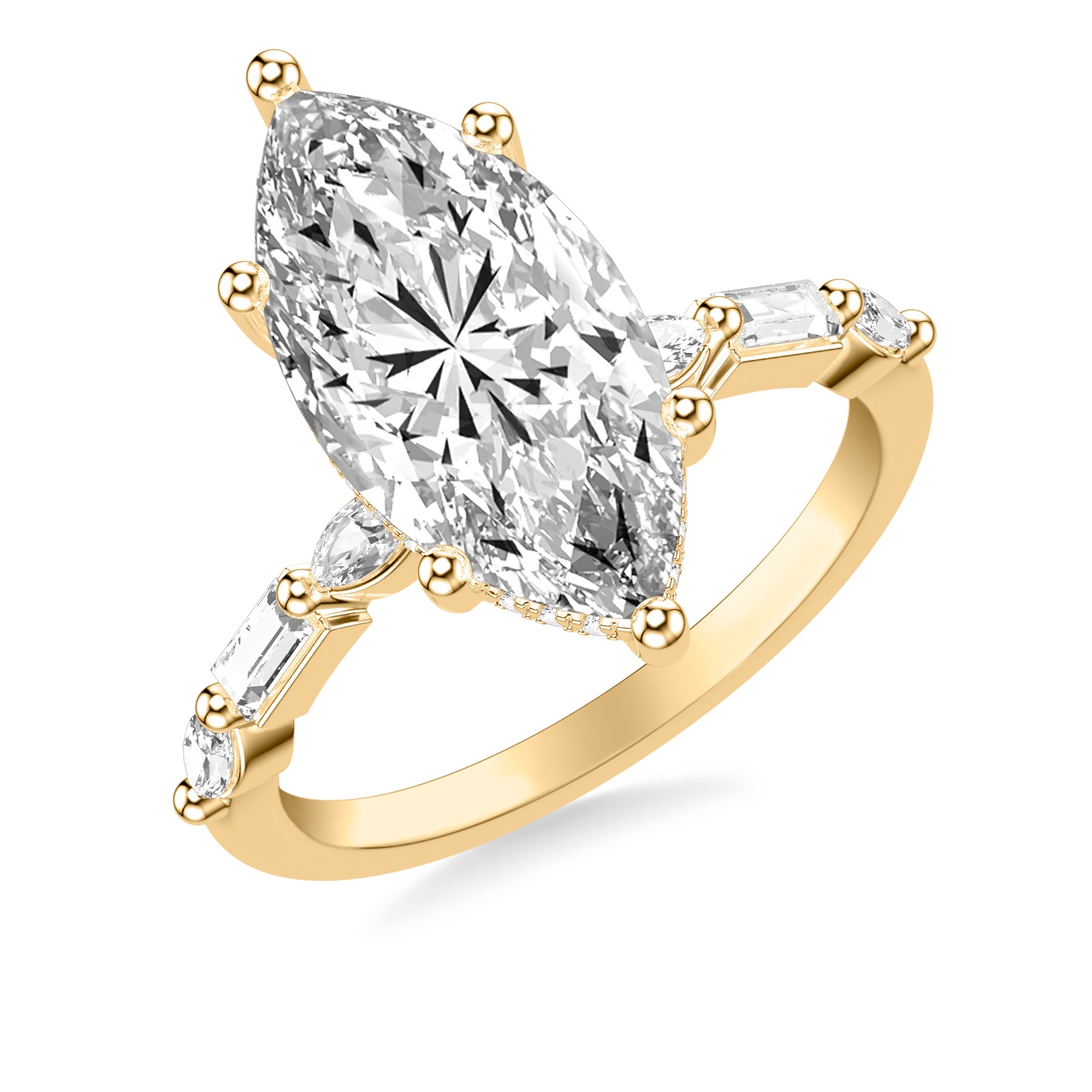 Saskia Marquise · Yellow Gold