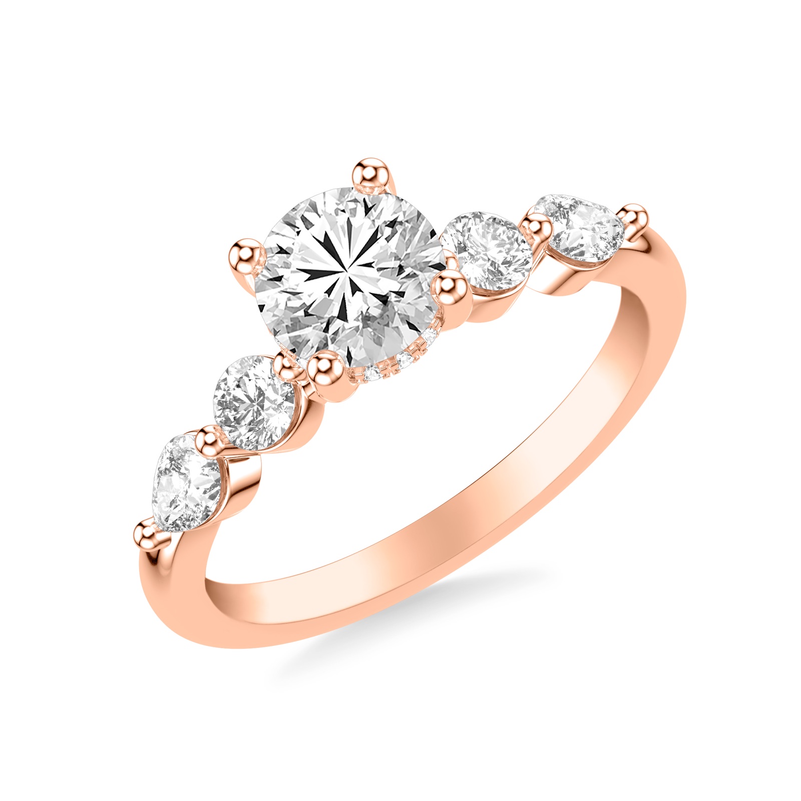 Ulyssia Round · Rose Gold