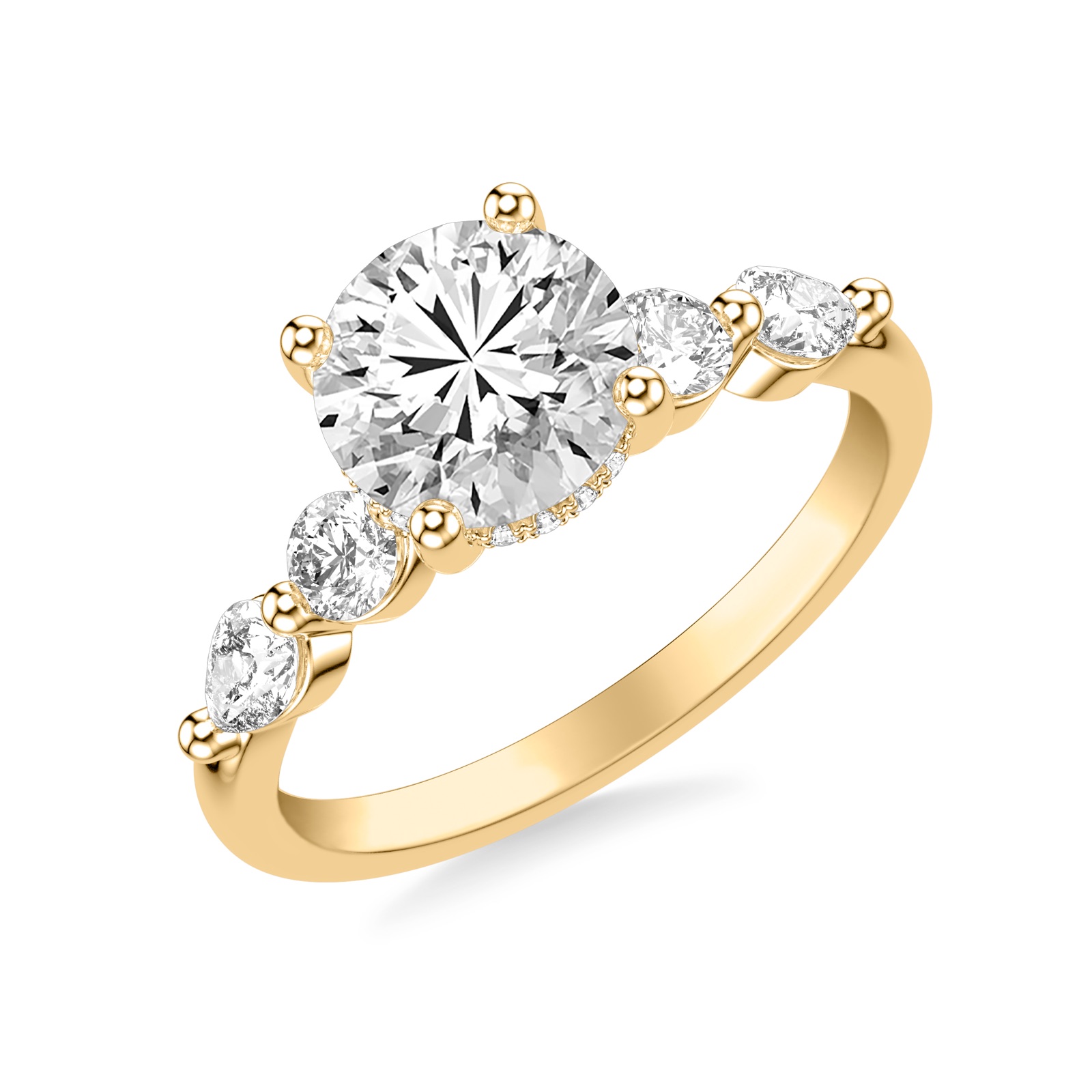 Vespera Round · Yellow Gold