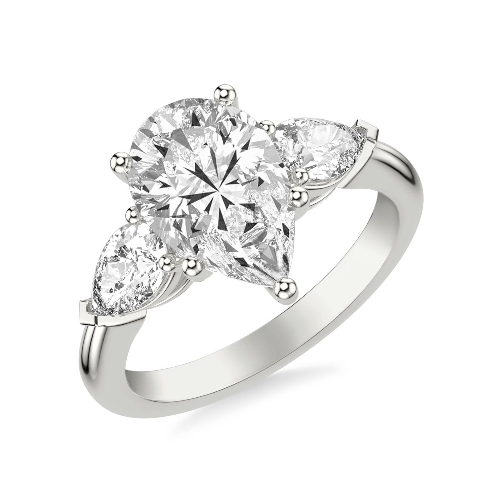 Cassia Pear · White, Yellow or Rose Gold