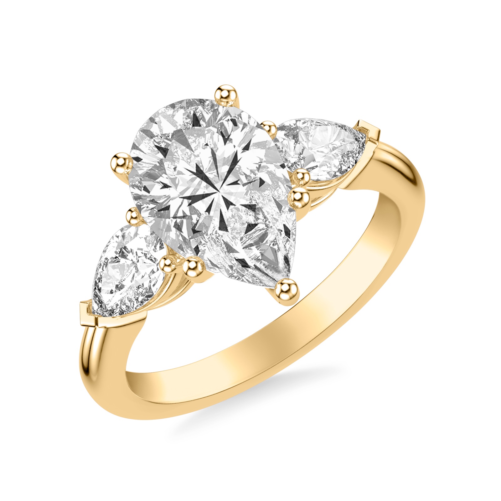 Cassia Pear · Yellow Gold