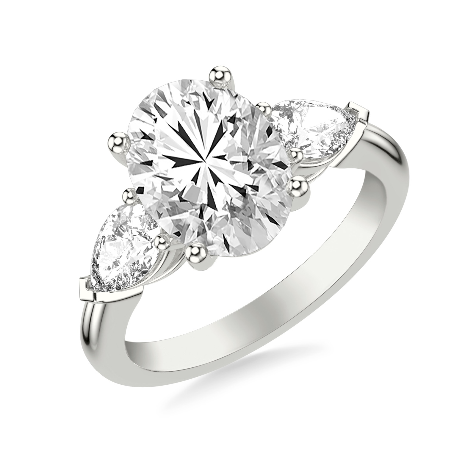Zaharia Oval · White Gold