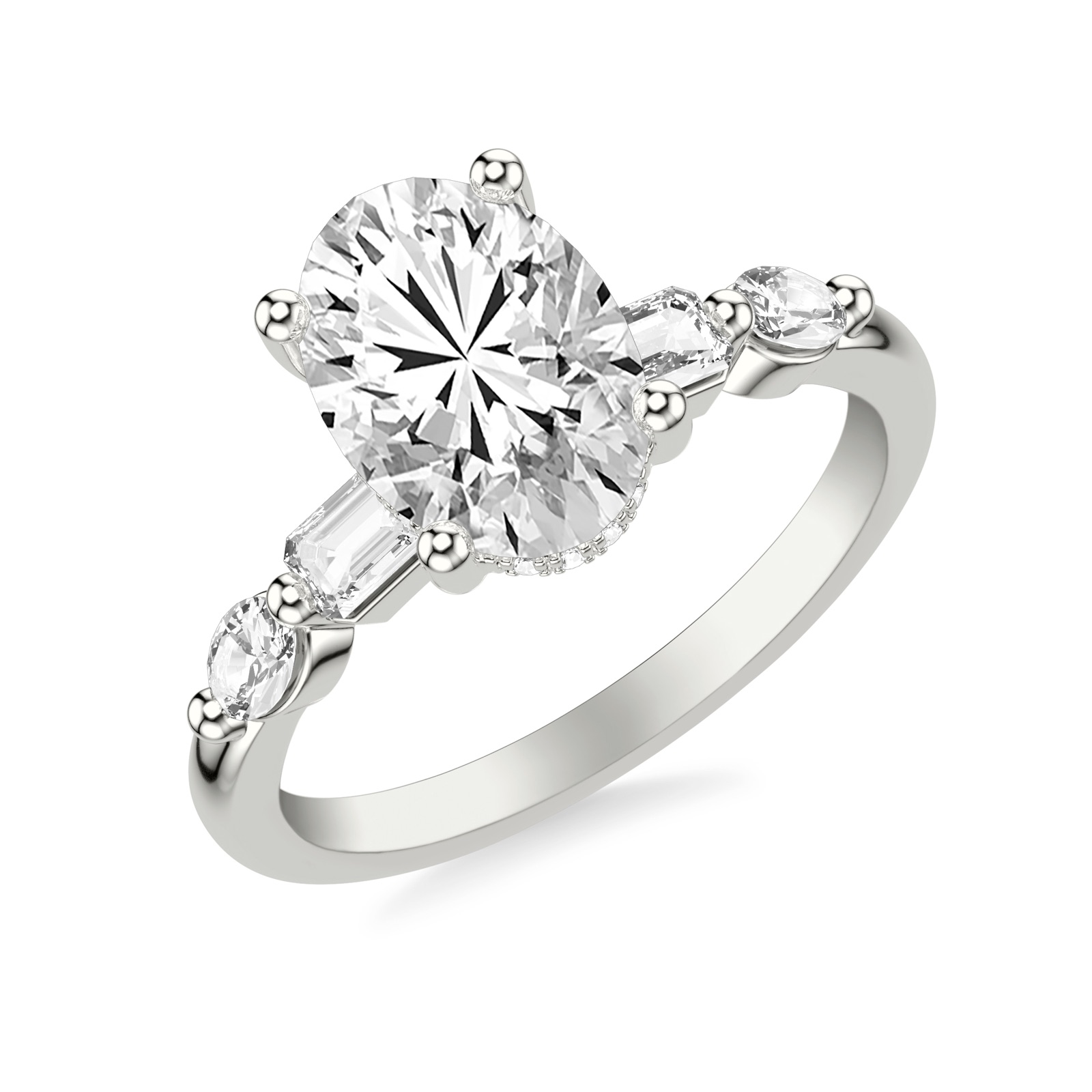Verona Oval · White Gold