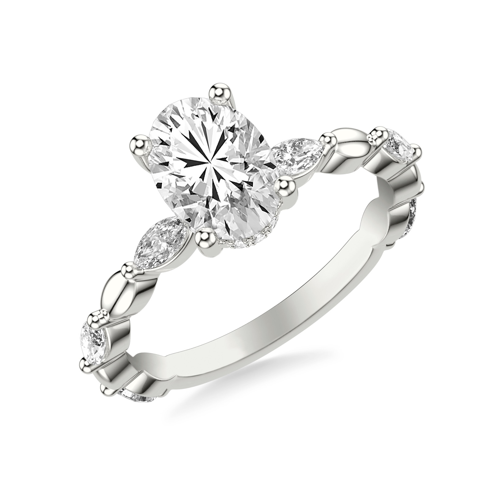 Sabine Oval · White Gold